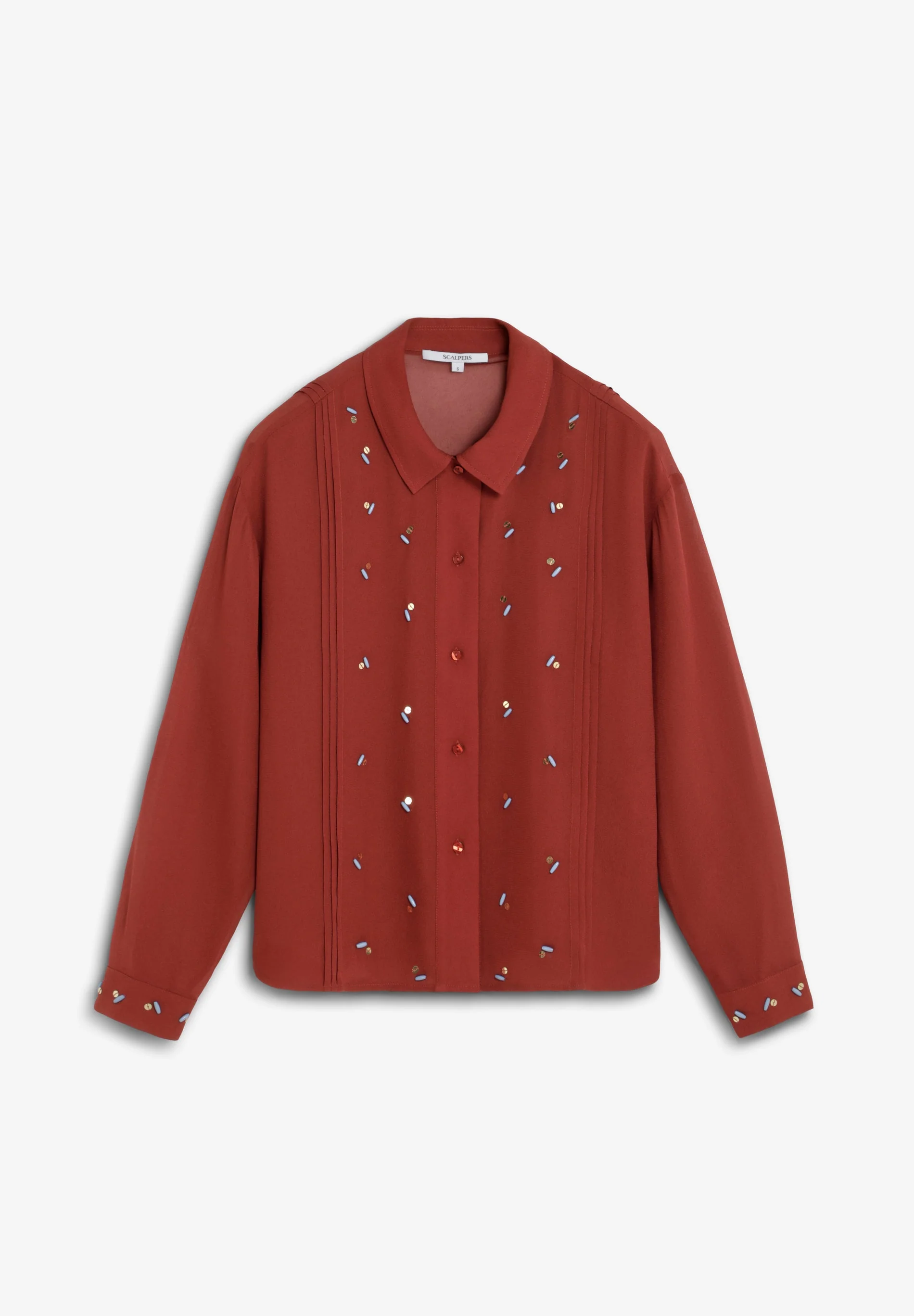 VISCOSE BLOUSE WITH APPLIQUĂ DETAIL - Image 4