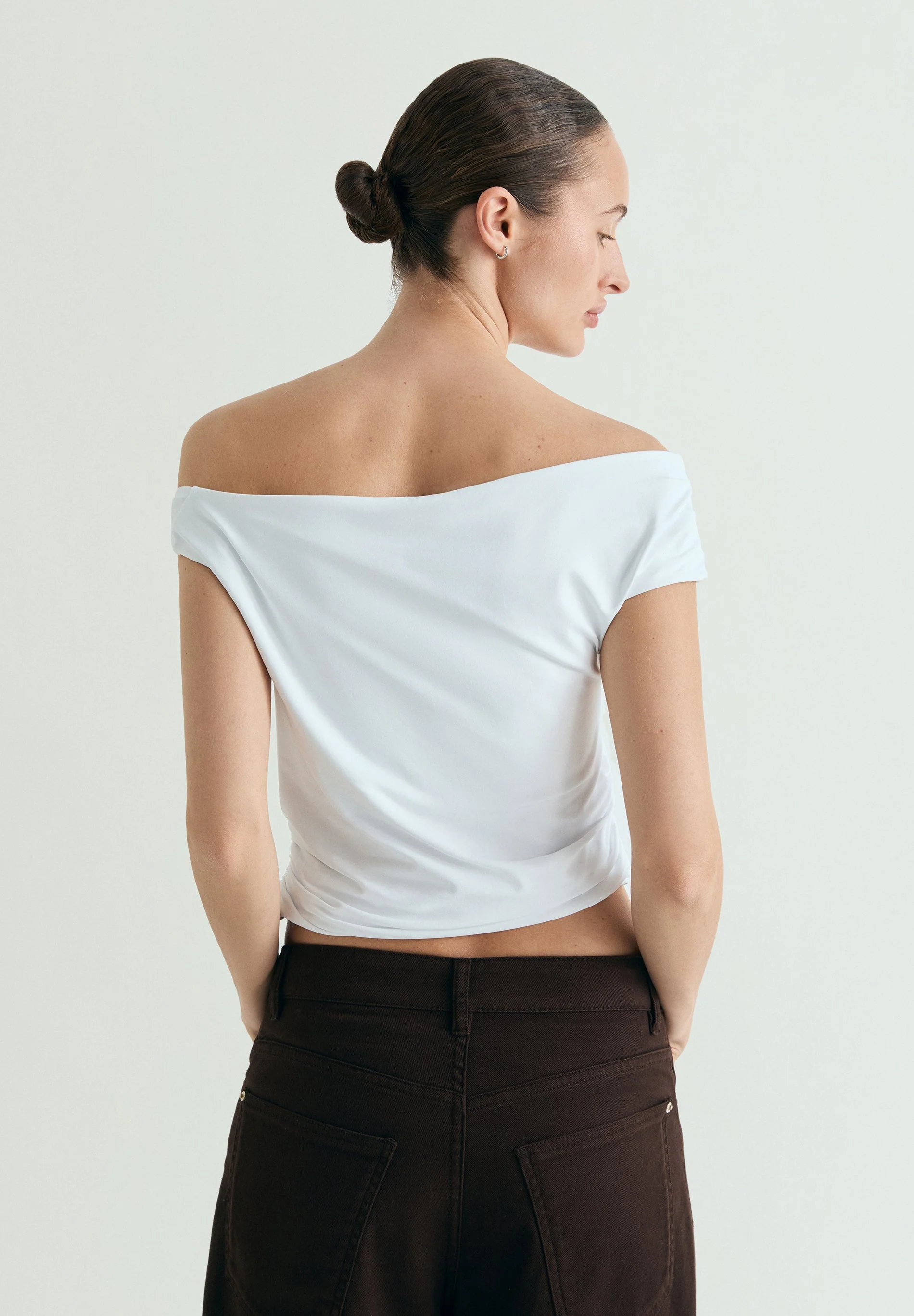 ASYMMETRIC DRAPED T-SHIRT - Image 3