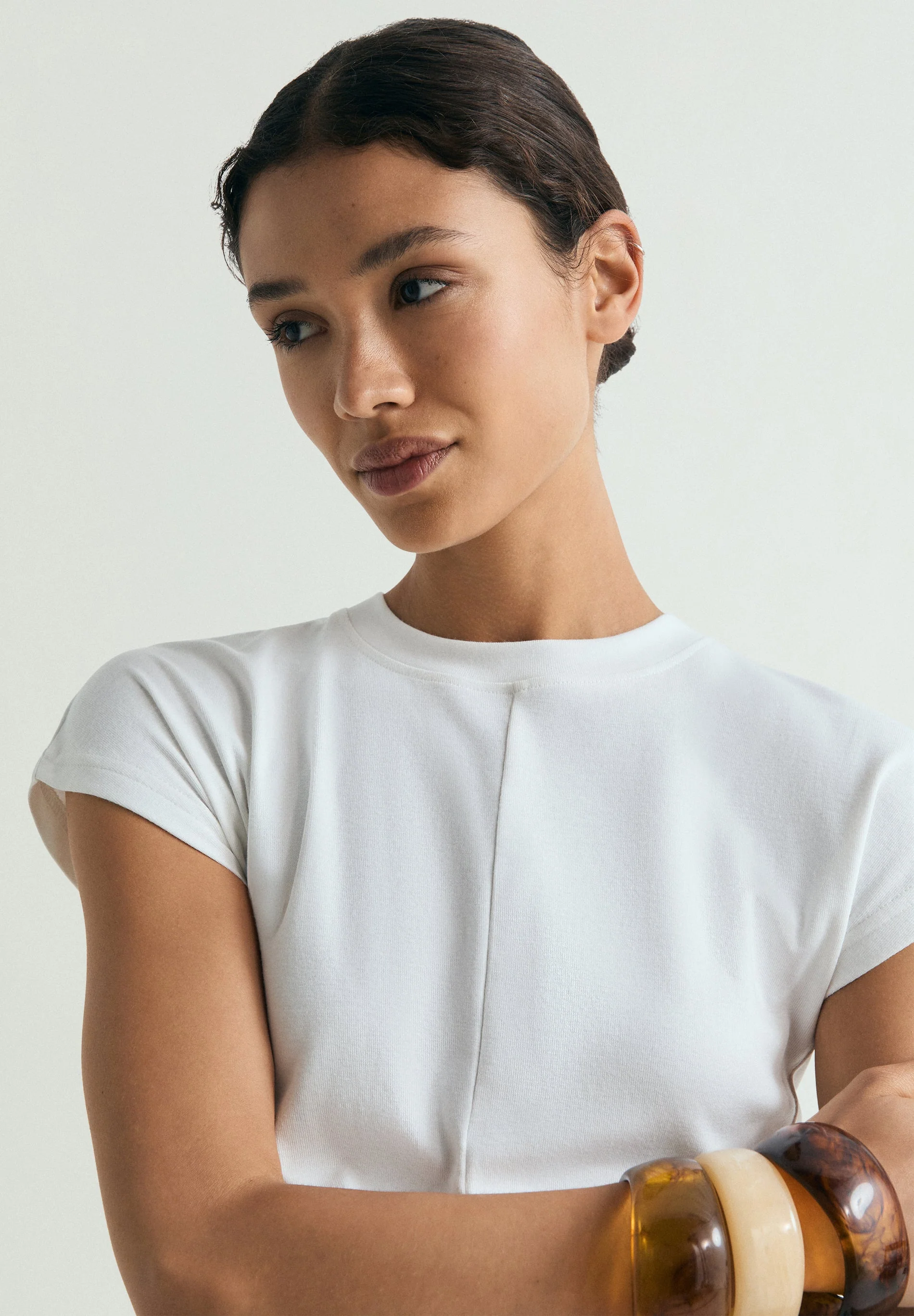 ASYMMETRIC DRAPED T-SHIRT - Image 3
