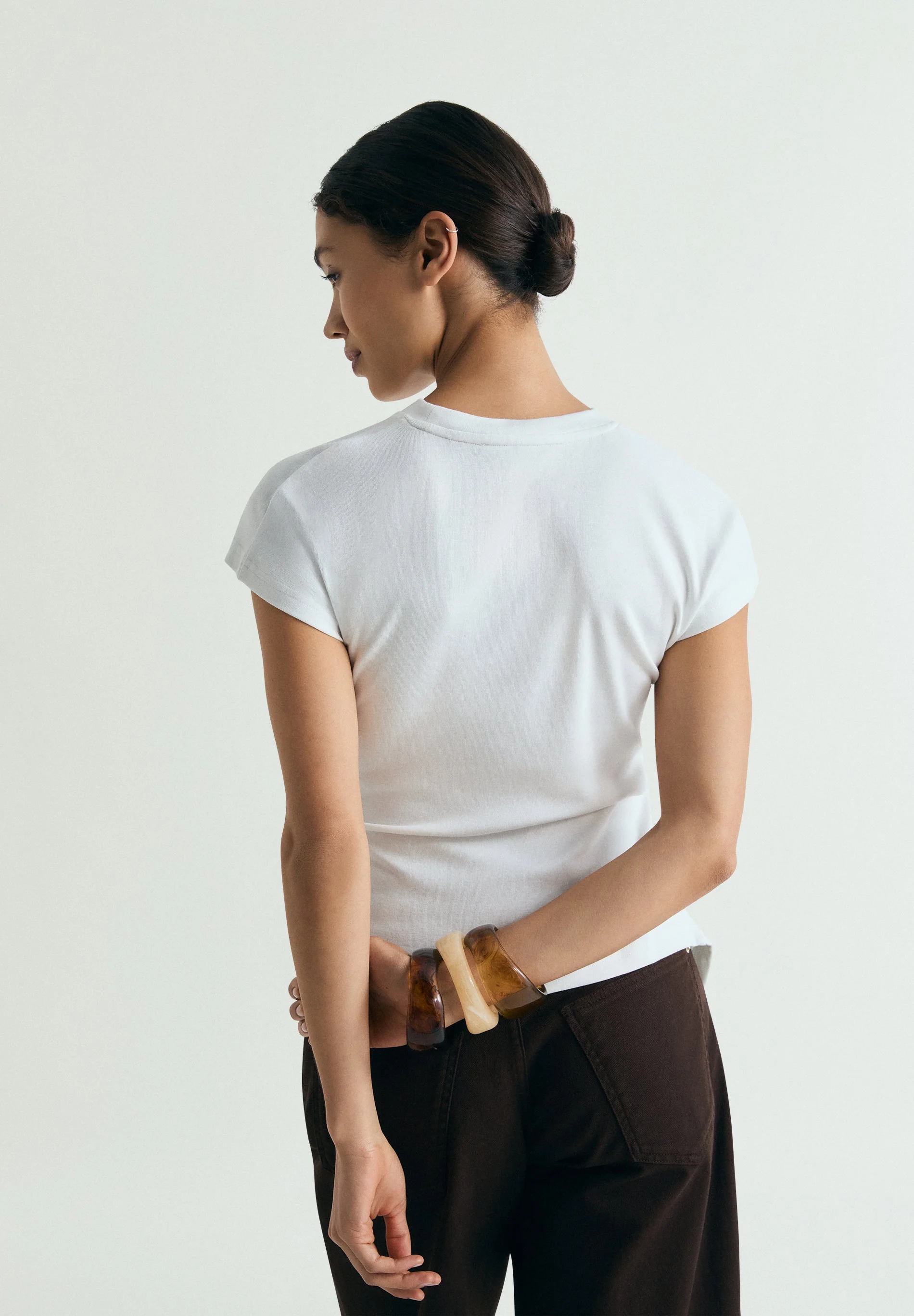 ASYMMETRIC DRAPED T-SHIRT - Image 4