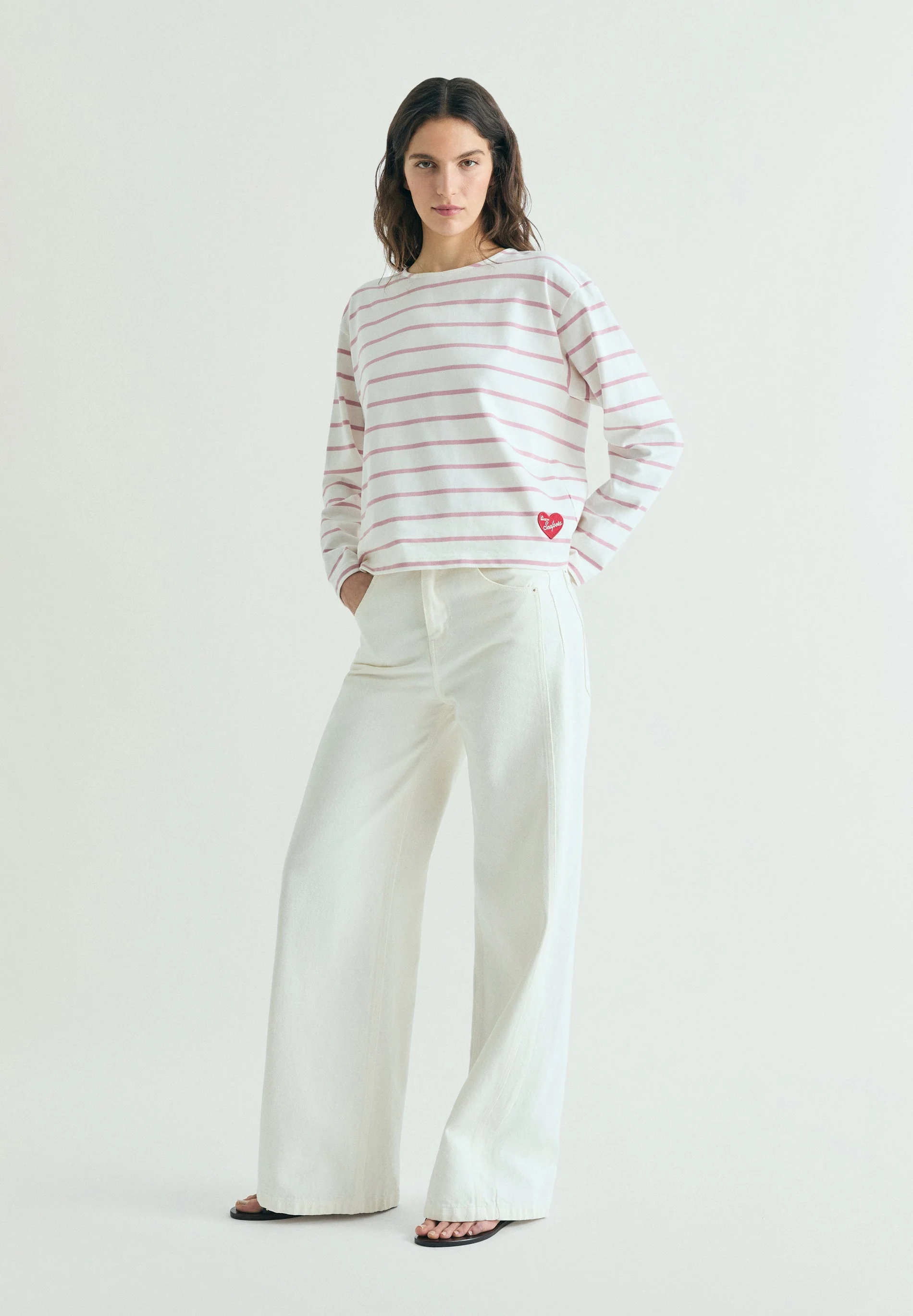 STRIPED T-SHIRT WITH PATCH - Image 2