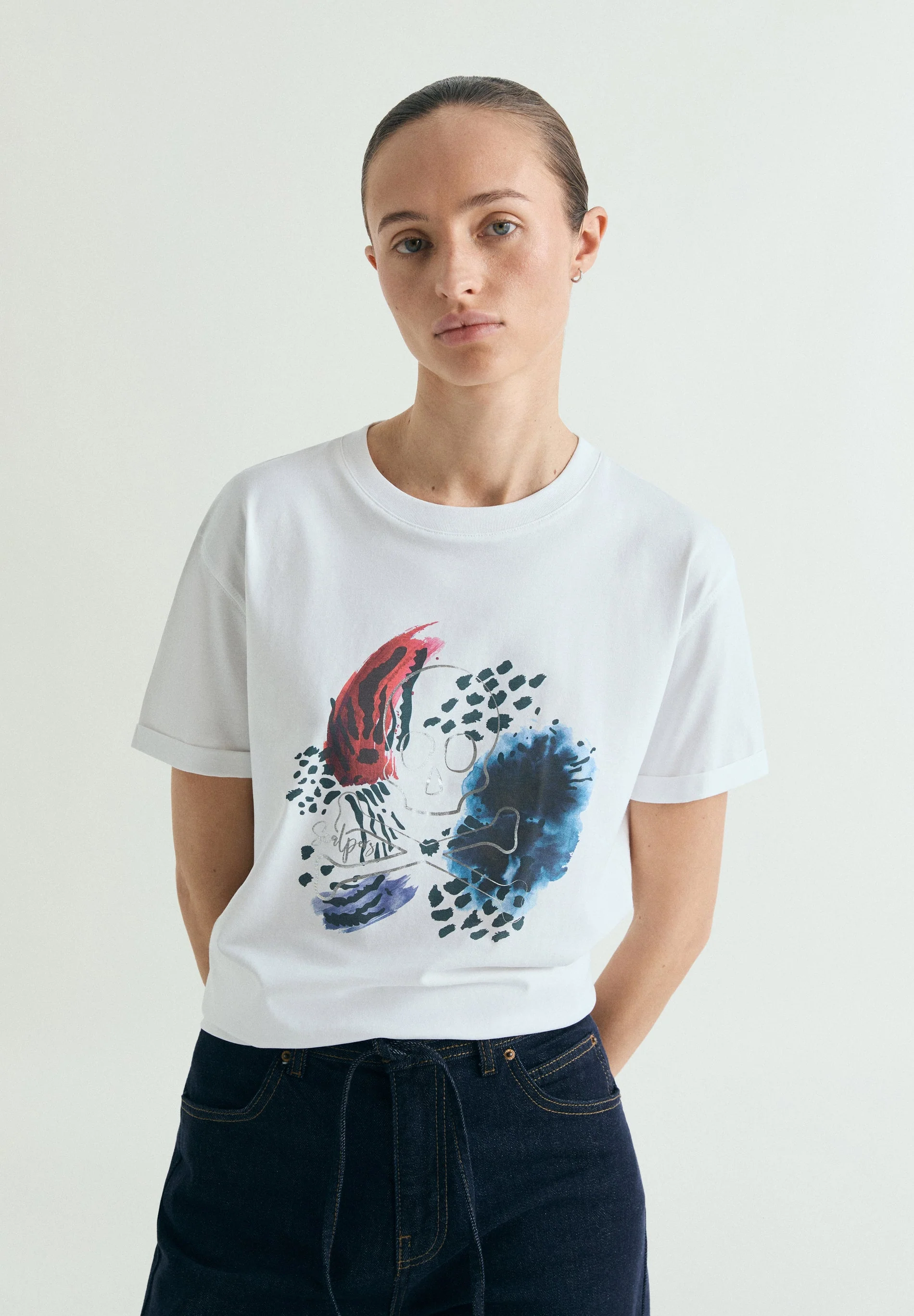 T-SHIRT WITH SKULL PRINT - Image 2