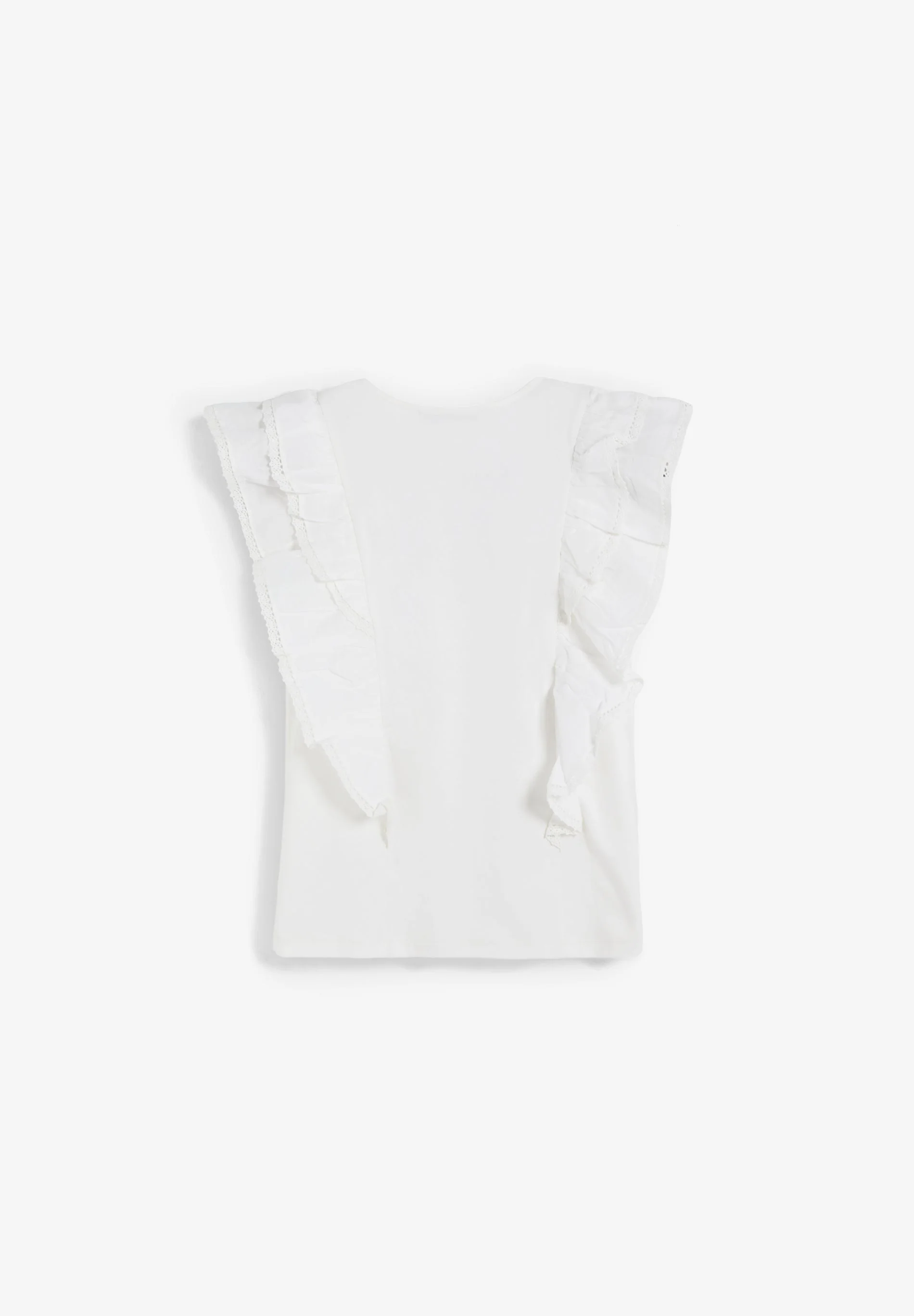 COTTON RUFFLES T-SHIRT - Image 2