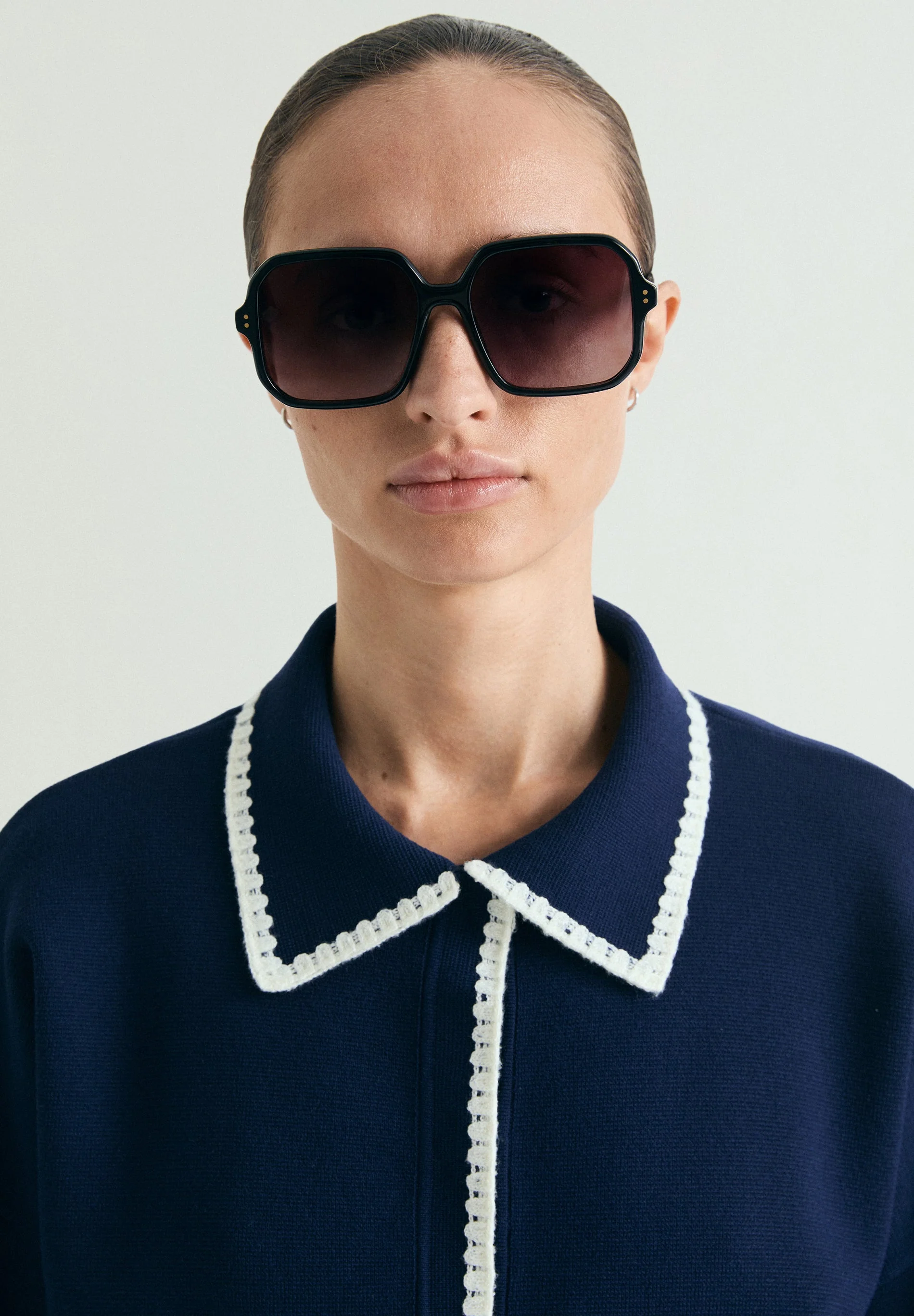 CONTRAST FINE KNIT CARDIGAN - Image 3