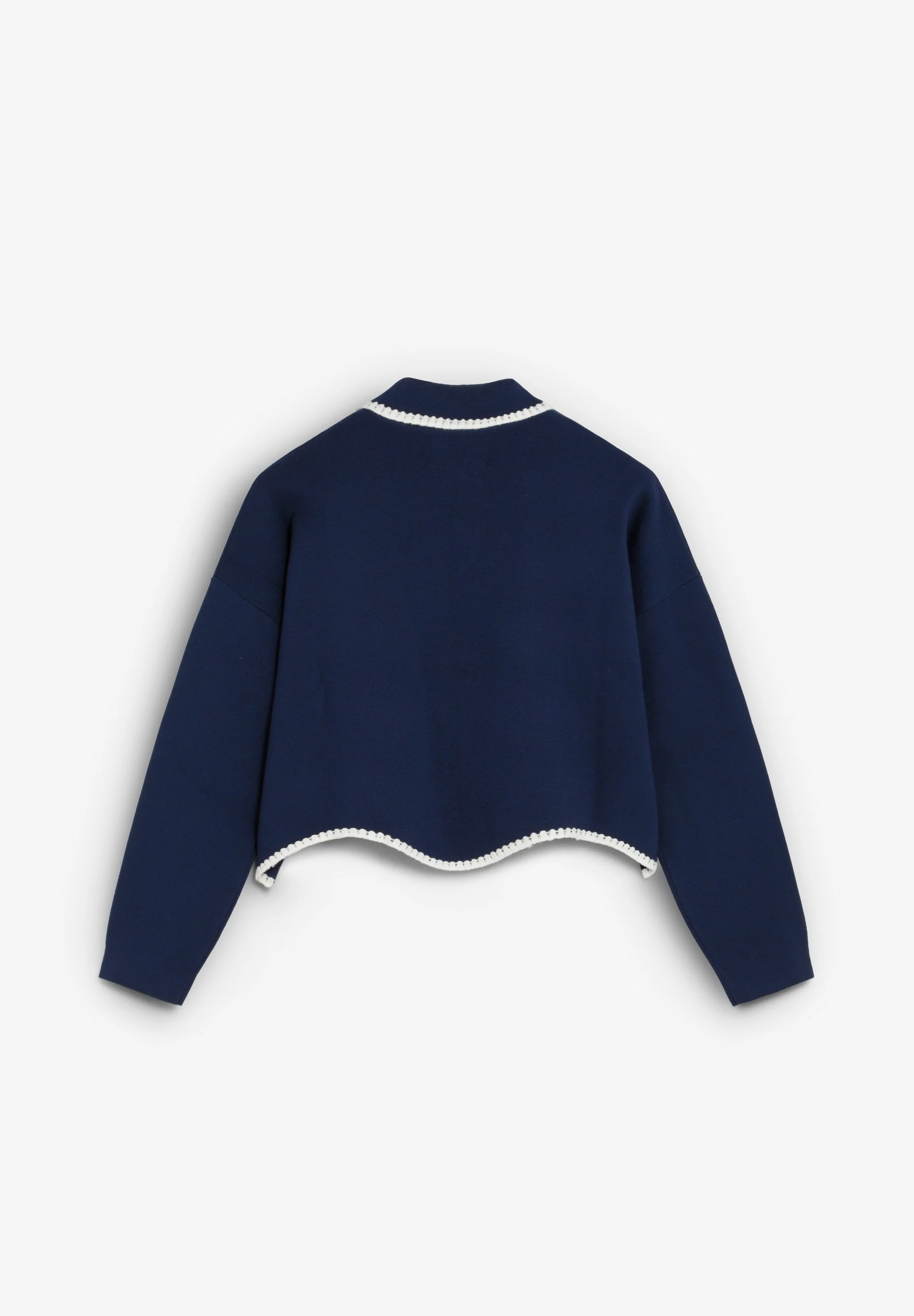 CONTRAST FINE KNIT CARDIGAN - Image 7