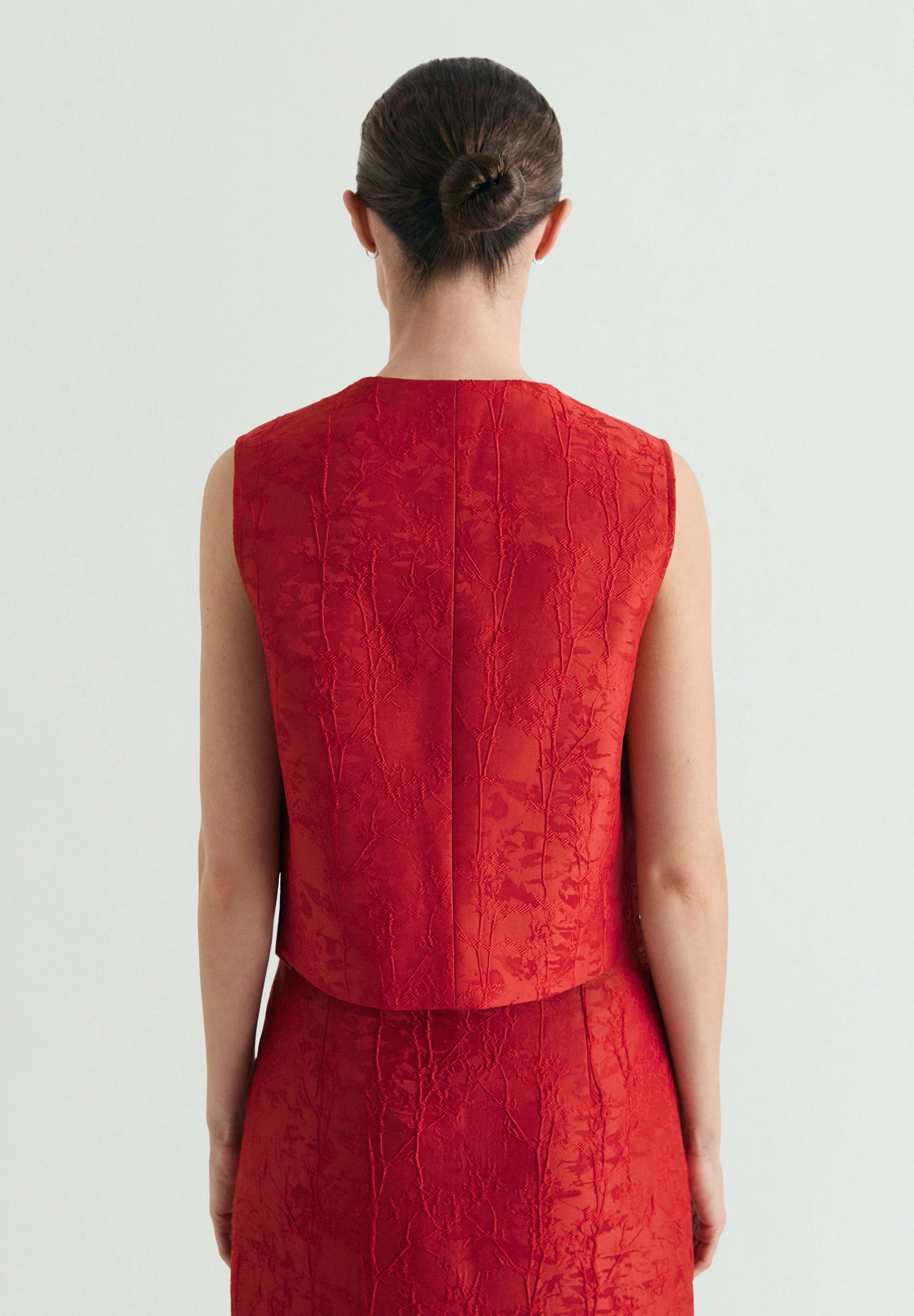 ASYMMETRIC BROCADE WAISTCOAT - Image 4