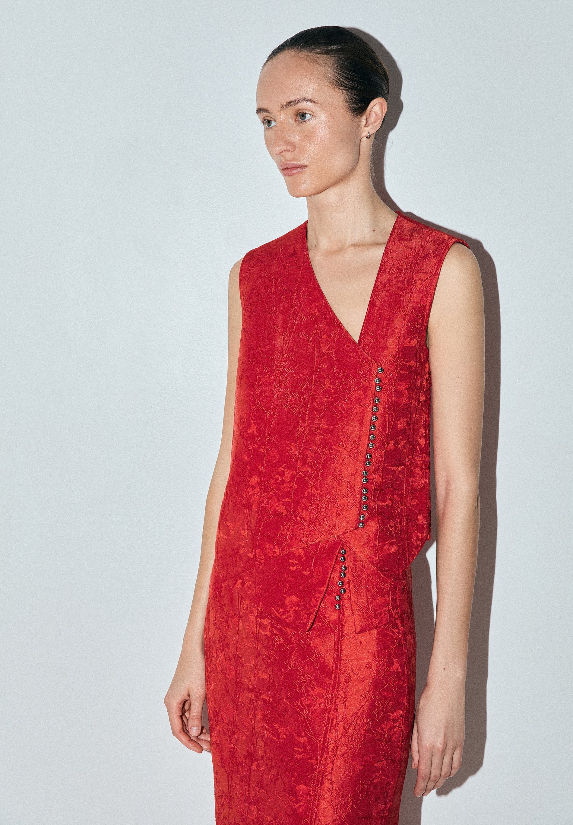 ASYMMETRIC BROCADE WAISTCOAT - Image 7