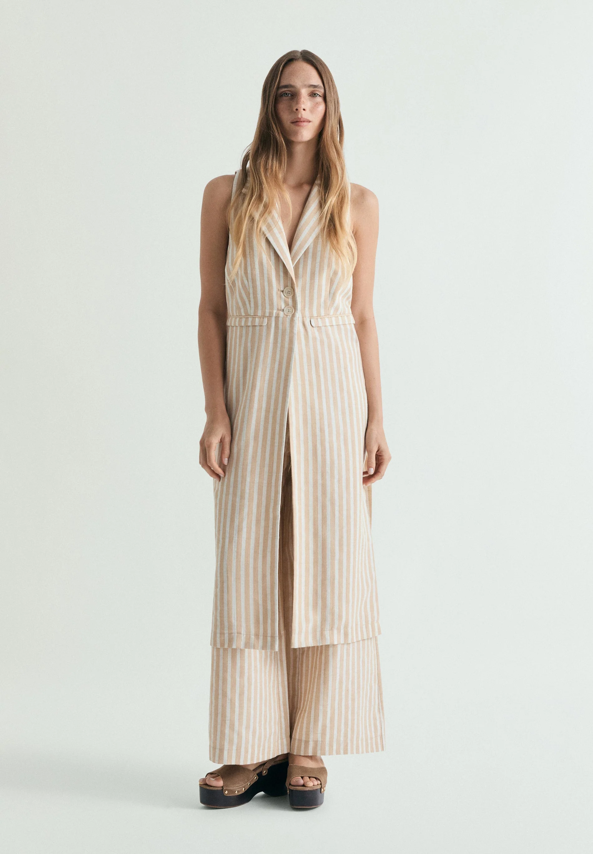 LONG STRIPED WAISTCOAT - Image 2