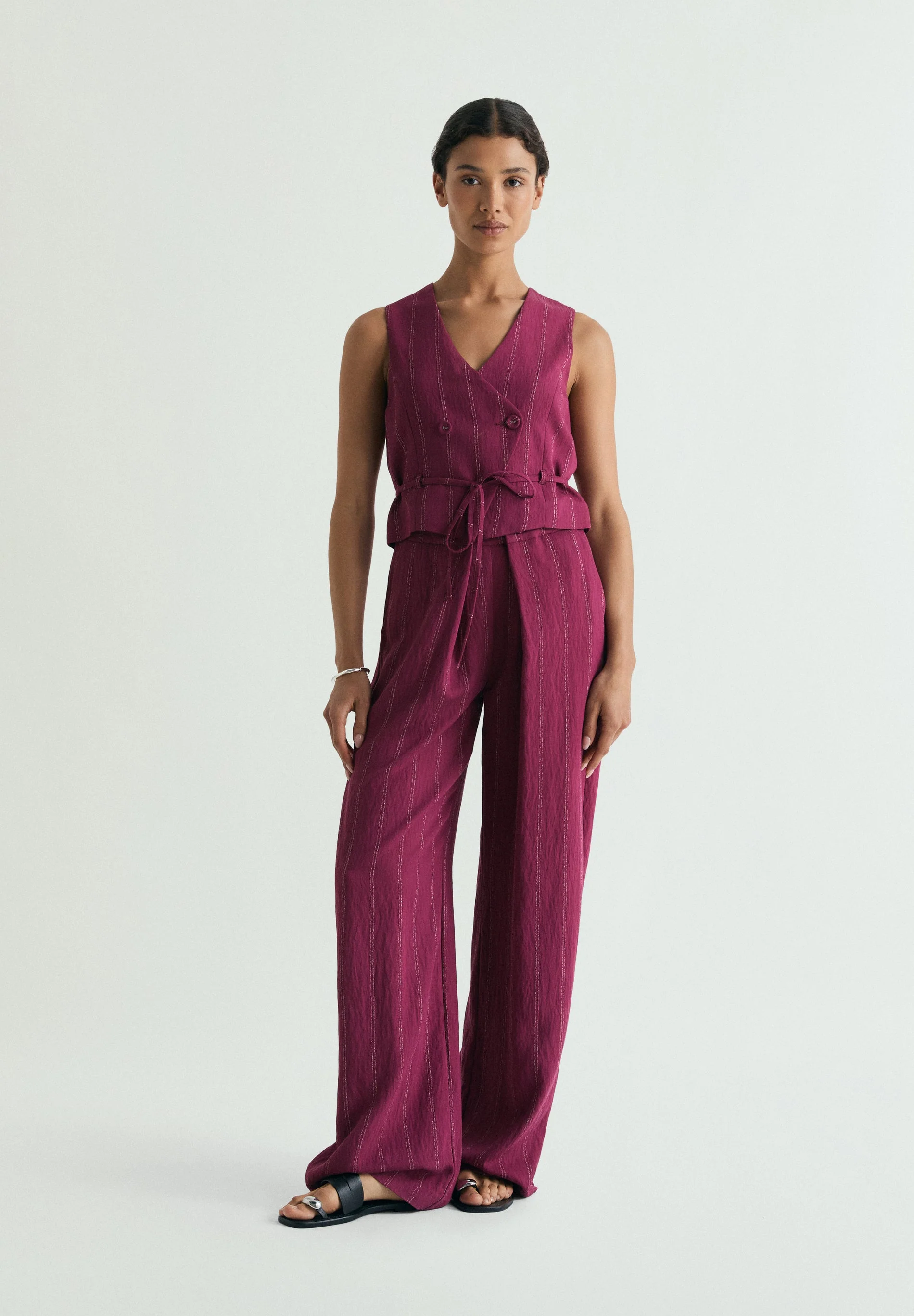 LONG DOUBLE-BREASTED WAISTCOAT - Image 2