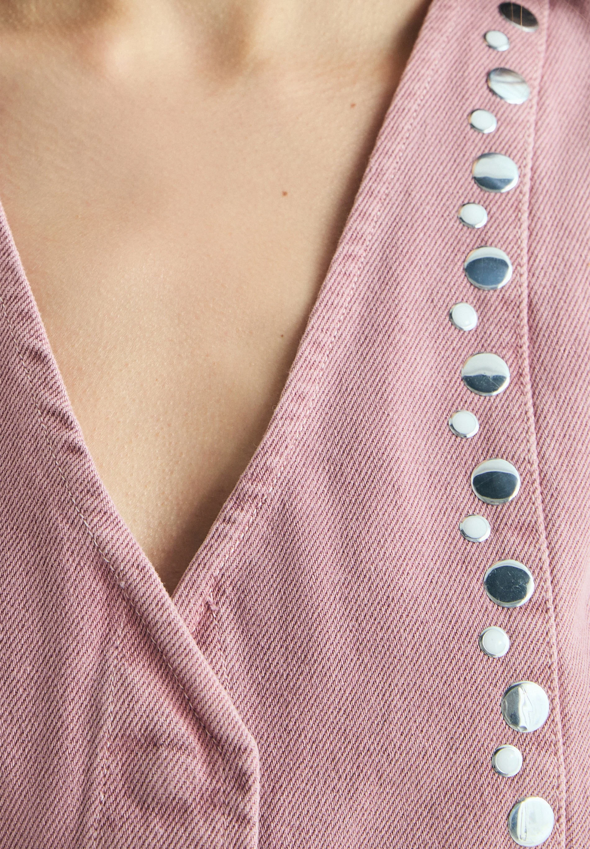 STUDDED DENIM WAISTCOAT - Image 5
