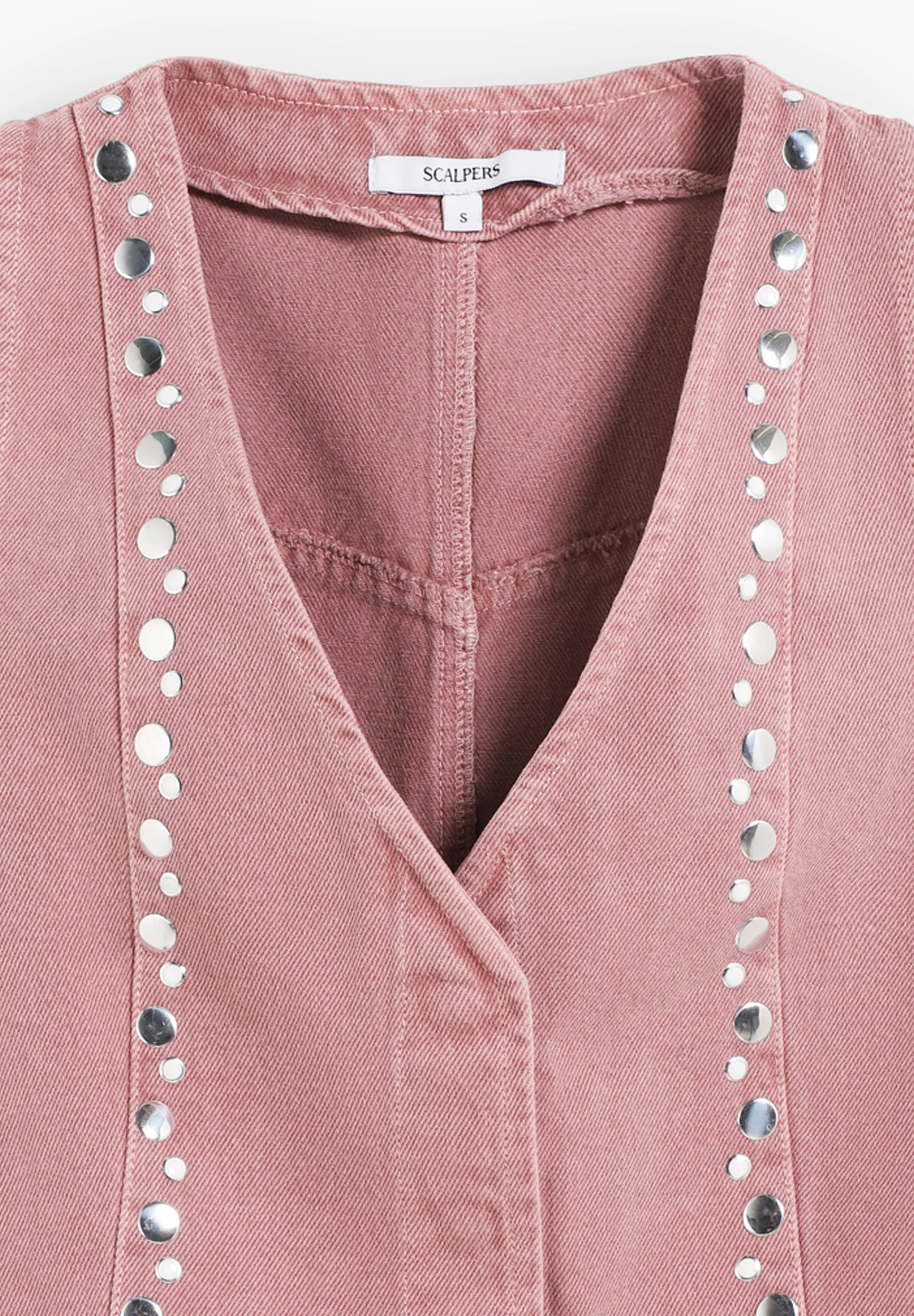 STUDDED DENIM WAISTCOAT - Image 7
