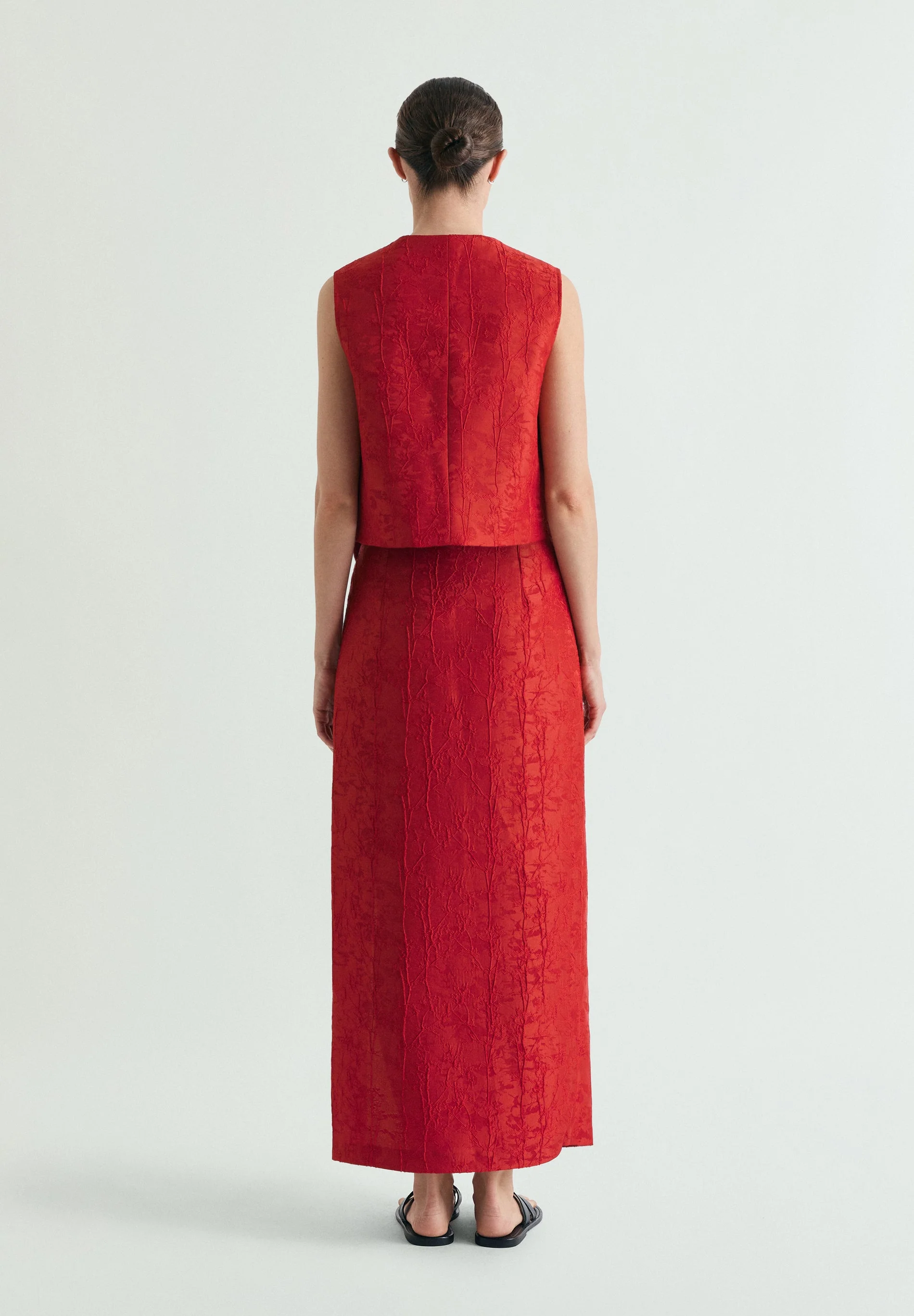 BROCADE SKIRT WITH SLIT - Image 3
