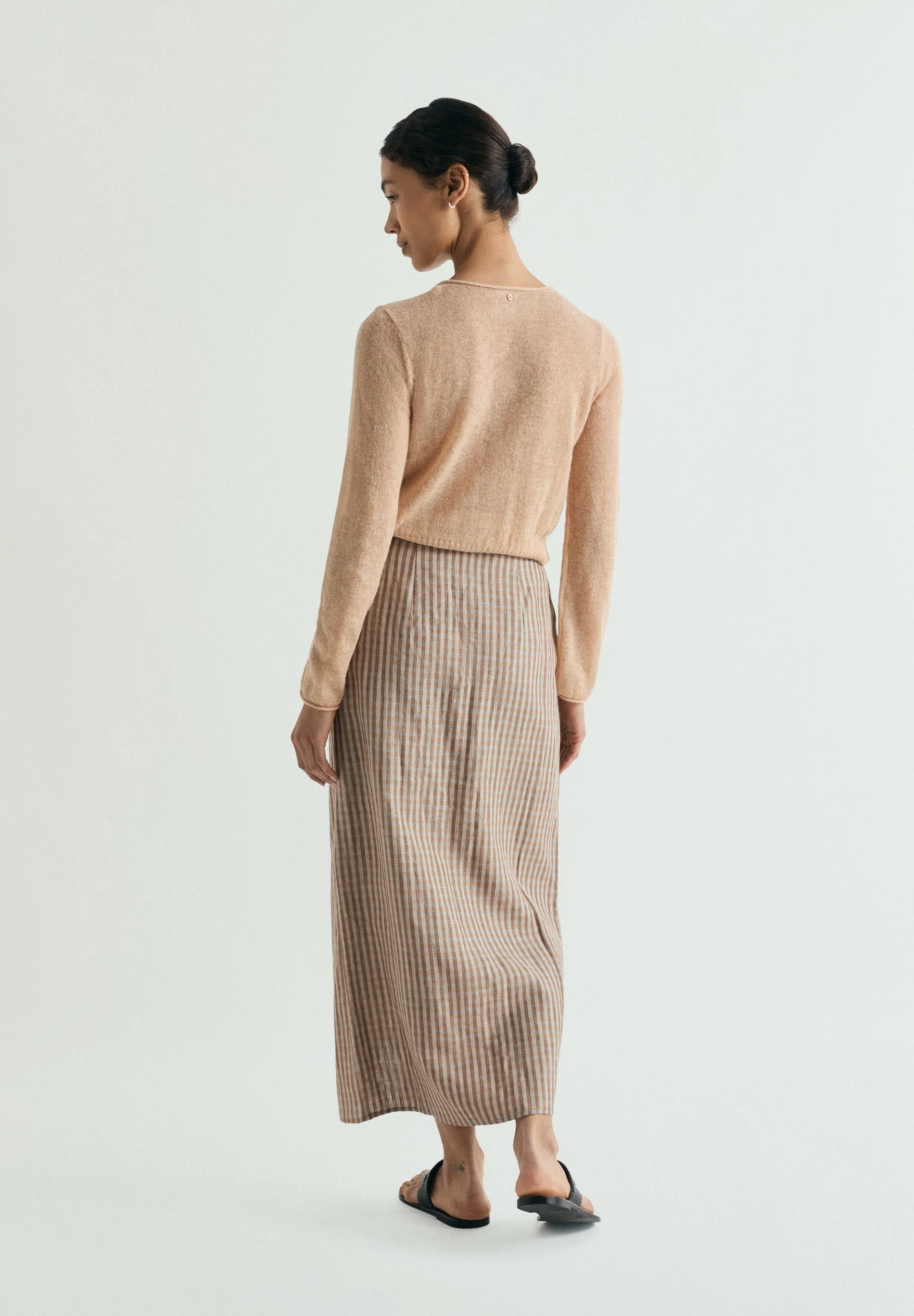 GATHERED GINGHAM SKIRT - Image 4