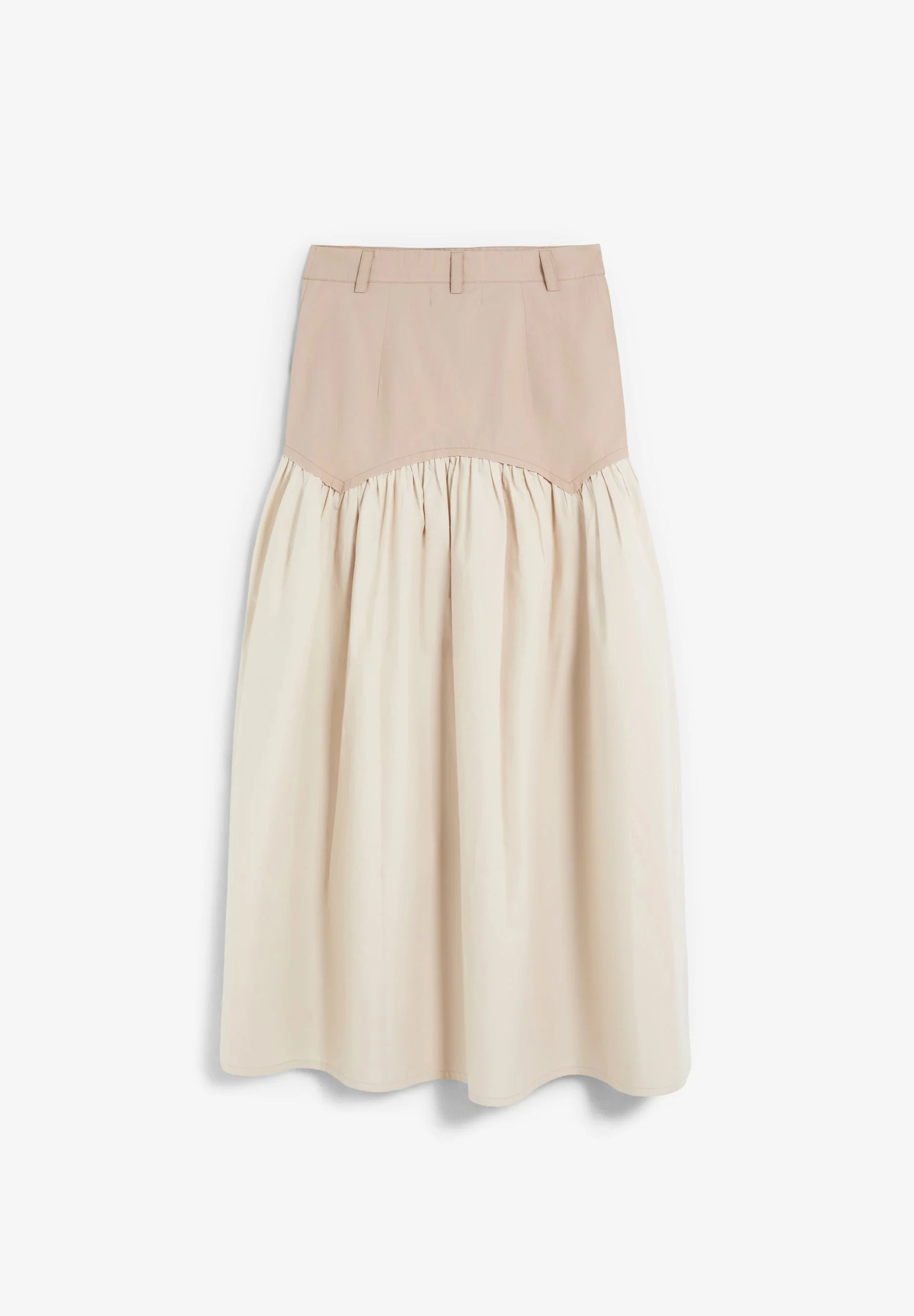 CONTRAST MIDI SKIRT - Image 5