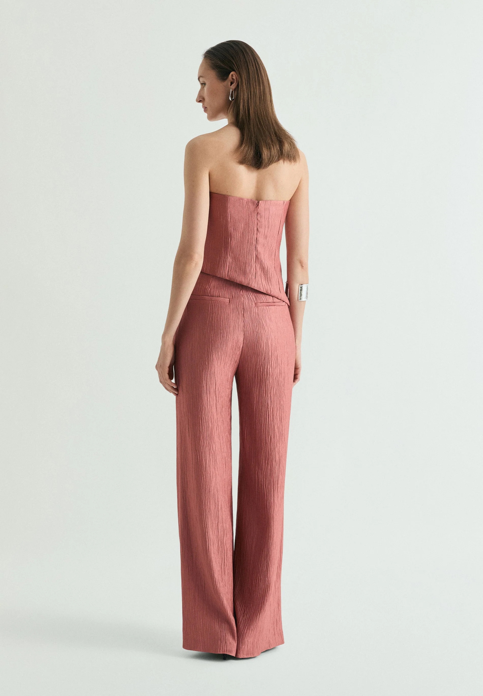 TEXTURED DRAPED TROUSERS - Image 3