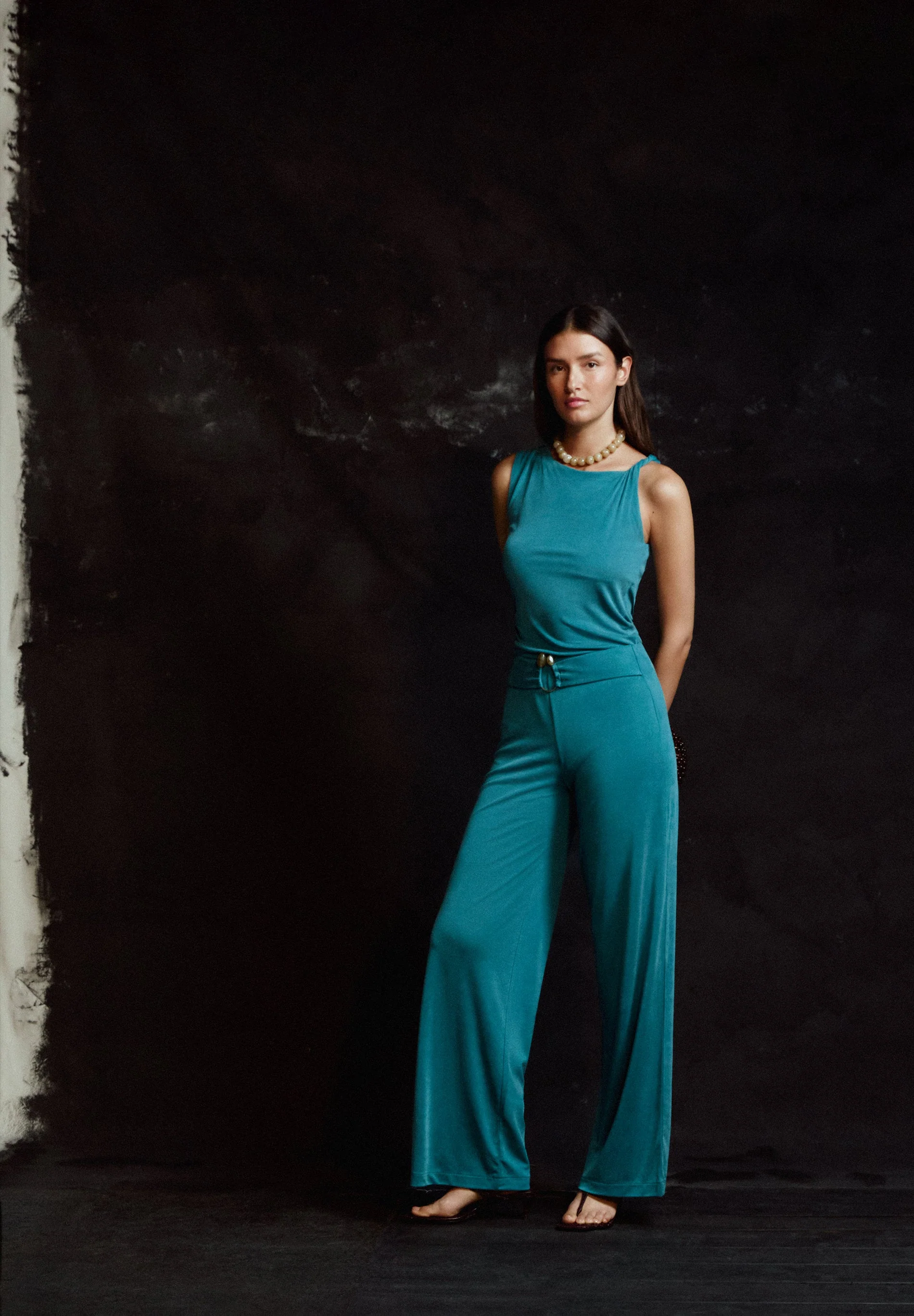 FLOWING TROUSERS WITH BELT - Image 7