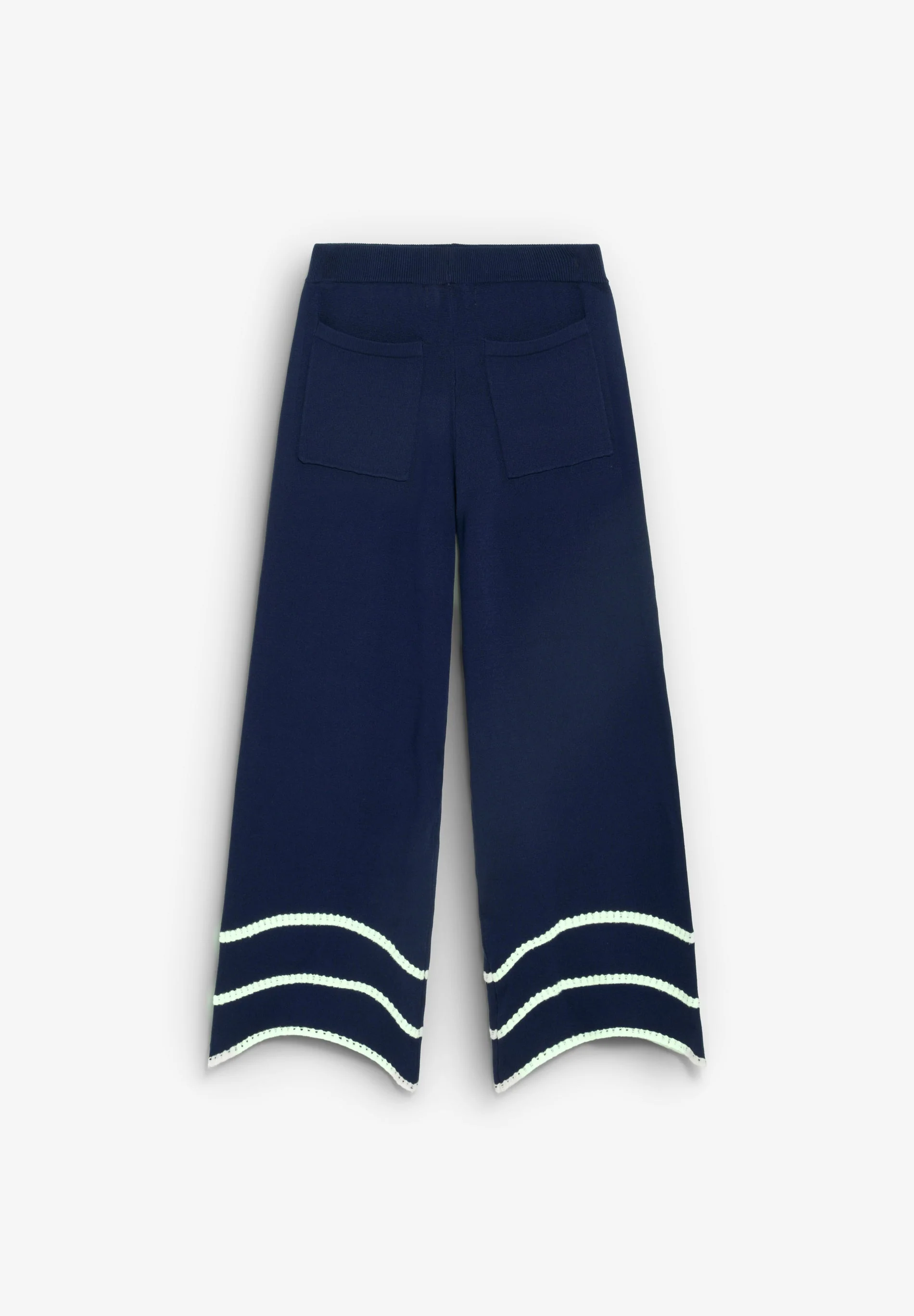 CONTRAST FINE KNIT TROUSERS - Image 6