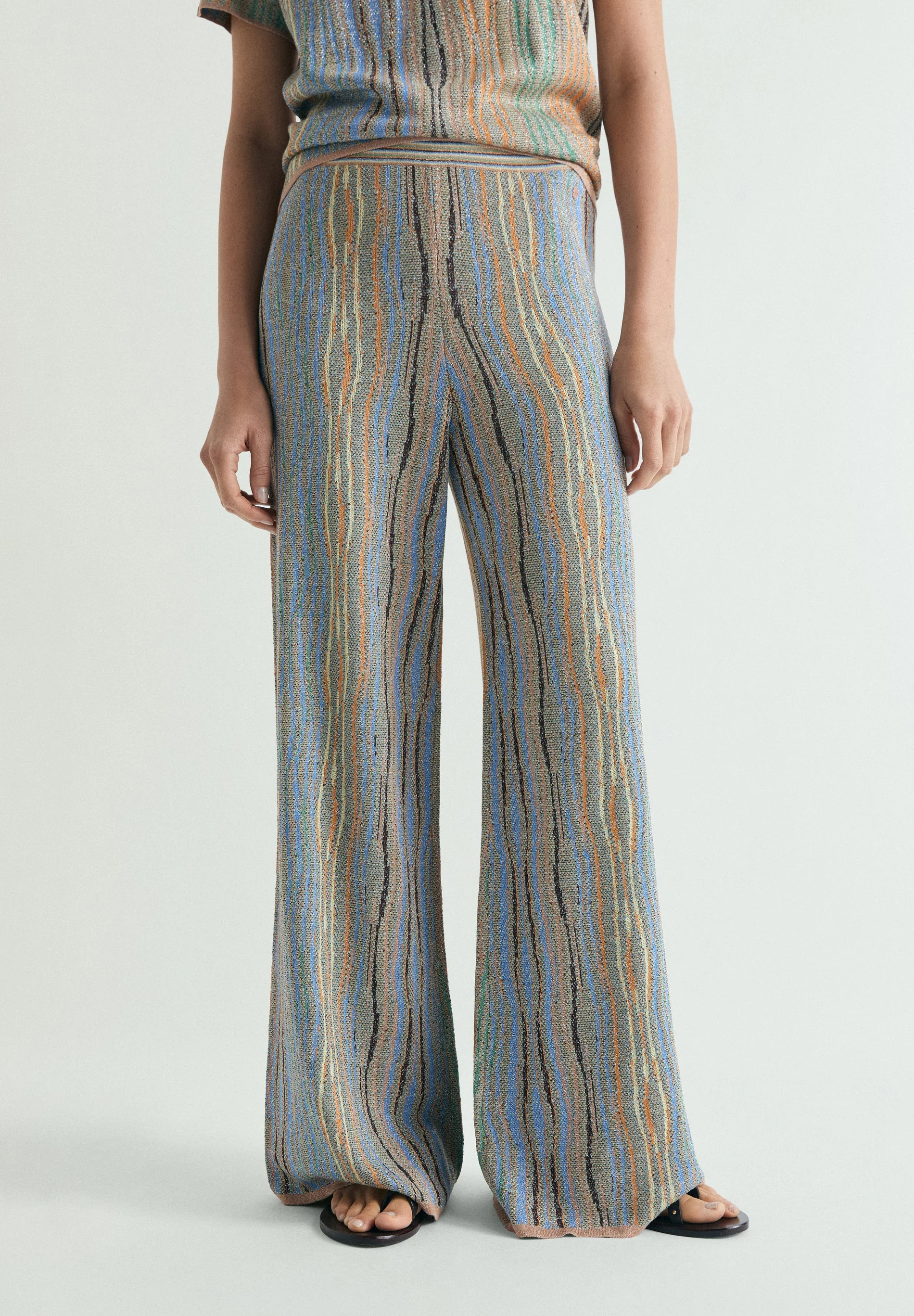 MULTICOLOURED KNIT TROUSERS - Image 2