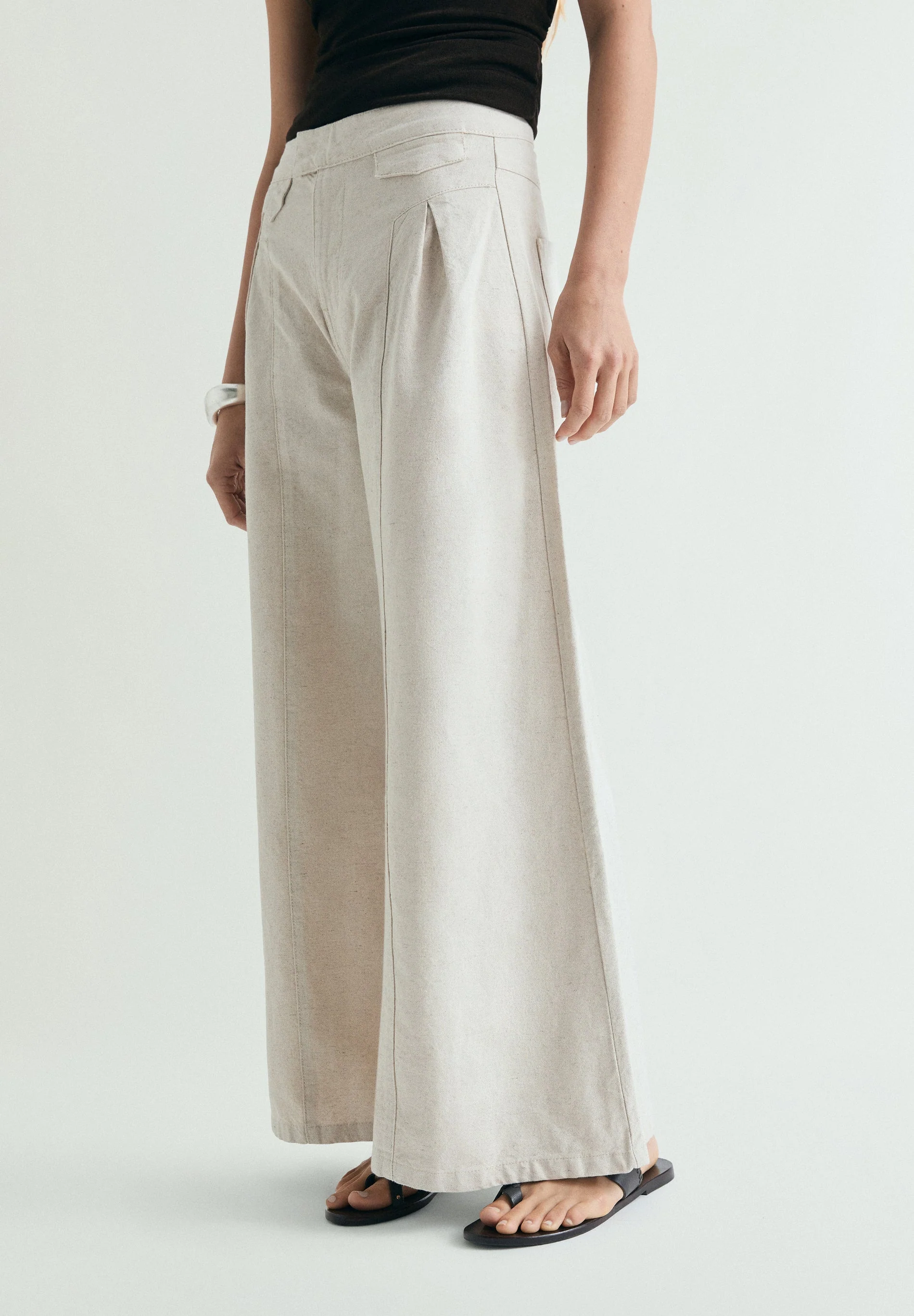 WIDE LEG RUSTIC TROUSERS - Image 2
