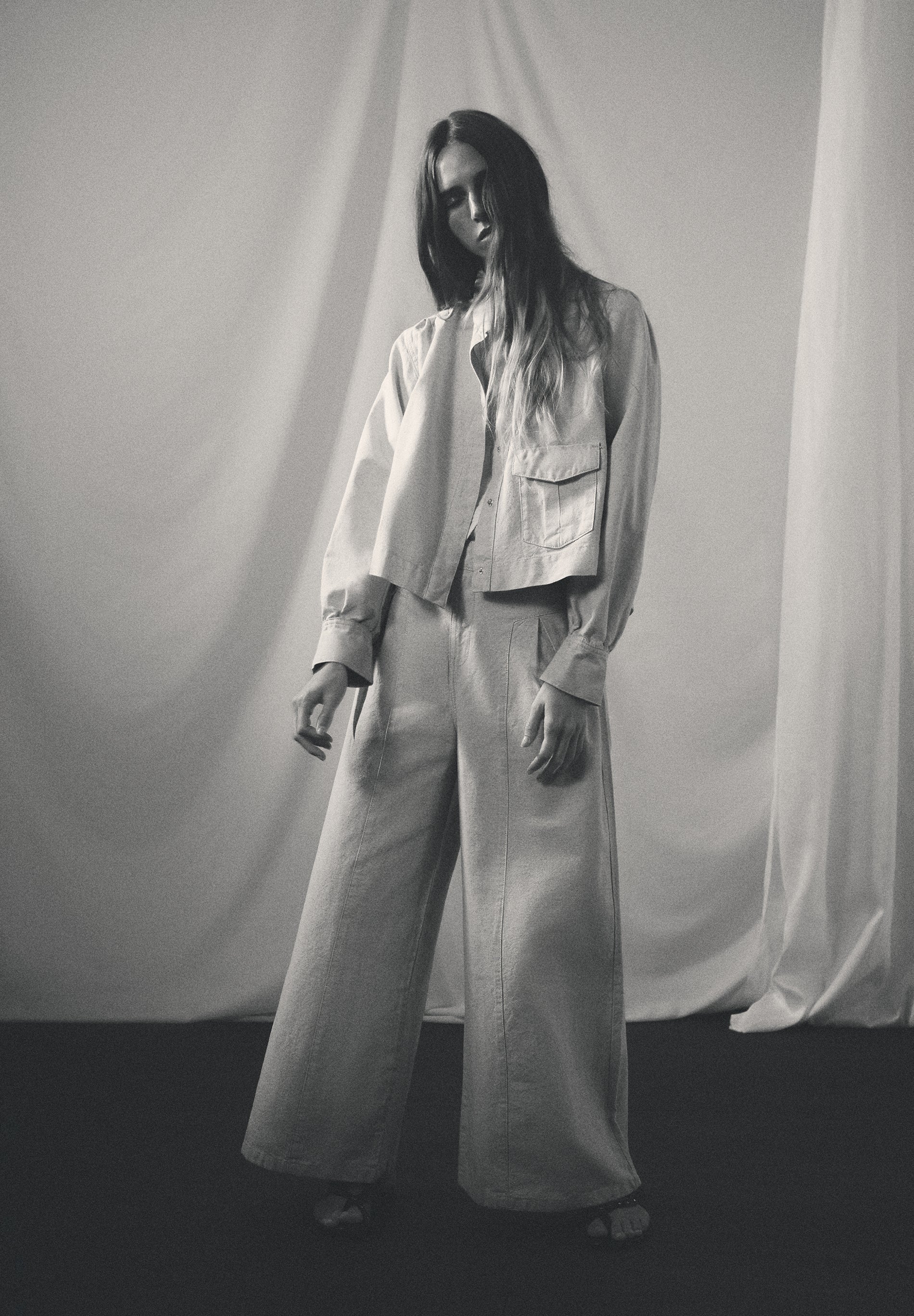 WIDE LEG RUSTIC TROUSERS - Image 6