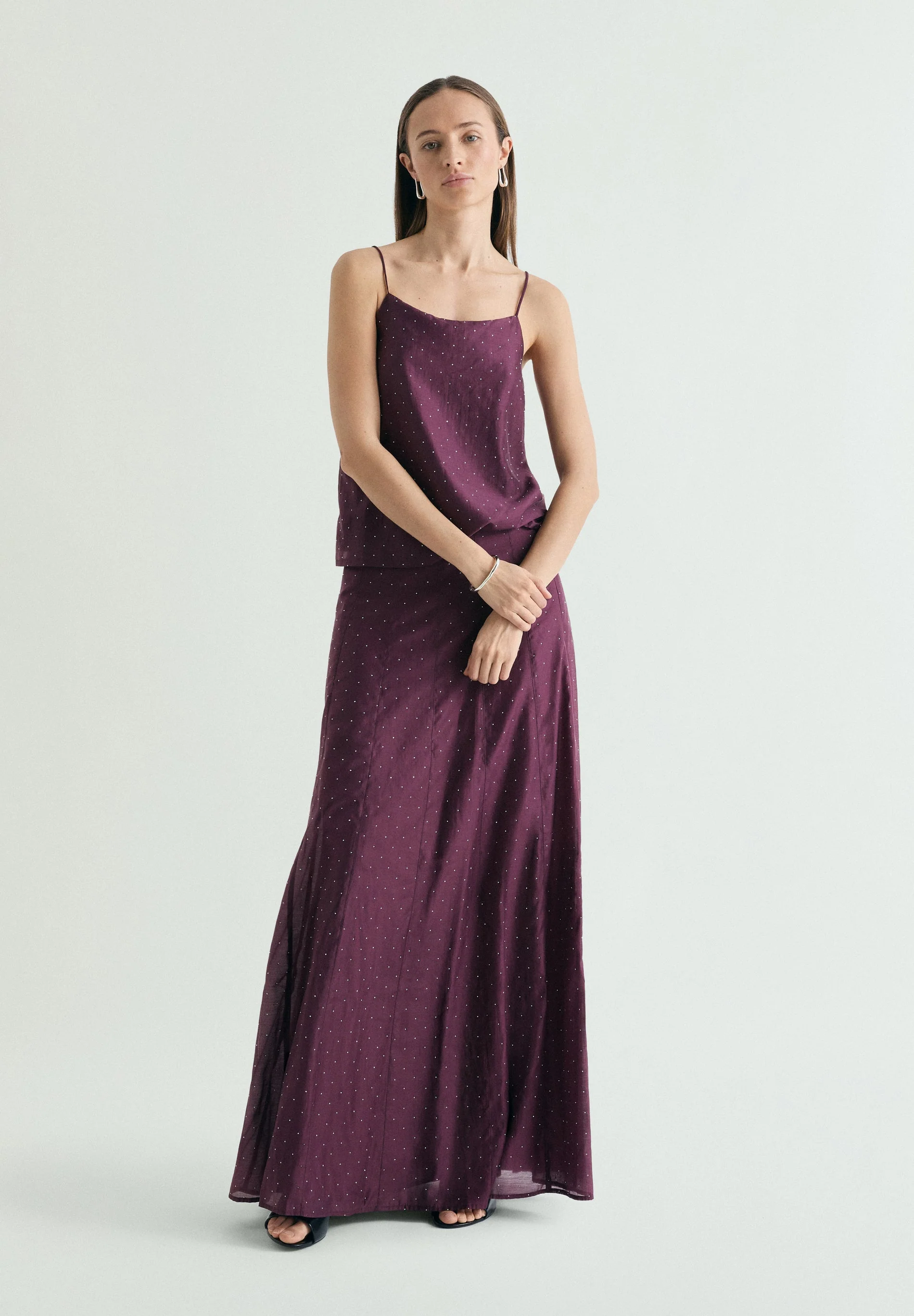 SATIN TOP WITH RHINESTONES - Image 2