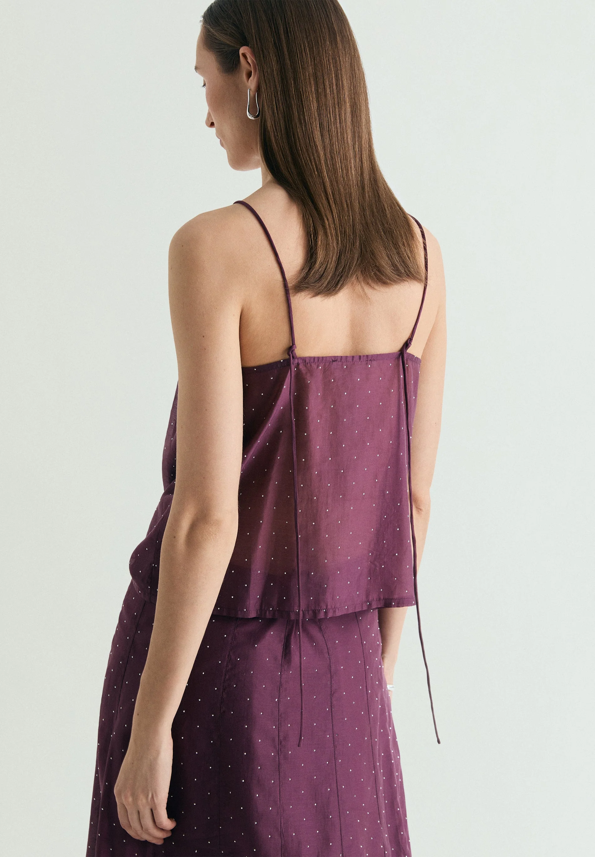 SATIN TOP WITH RHINESTONES - Image 3