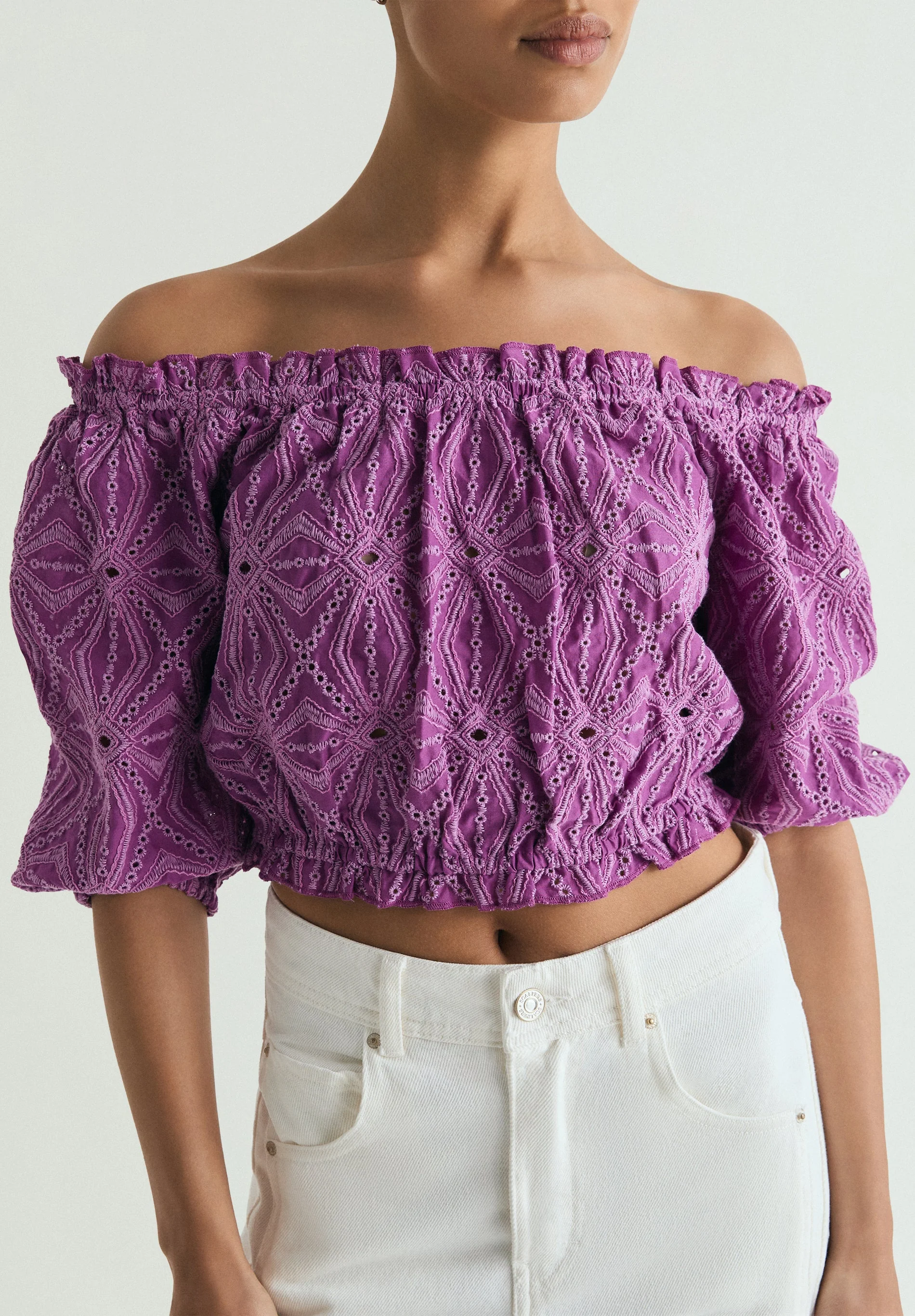 OPENWORK BOAT NECK TOP - Image 3
