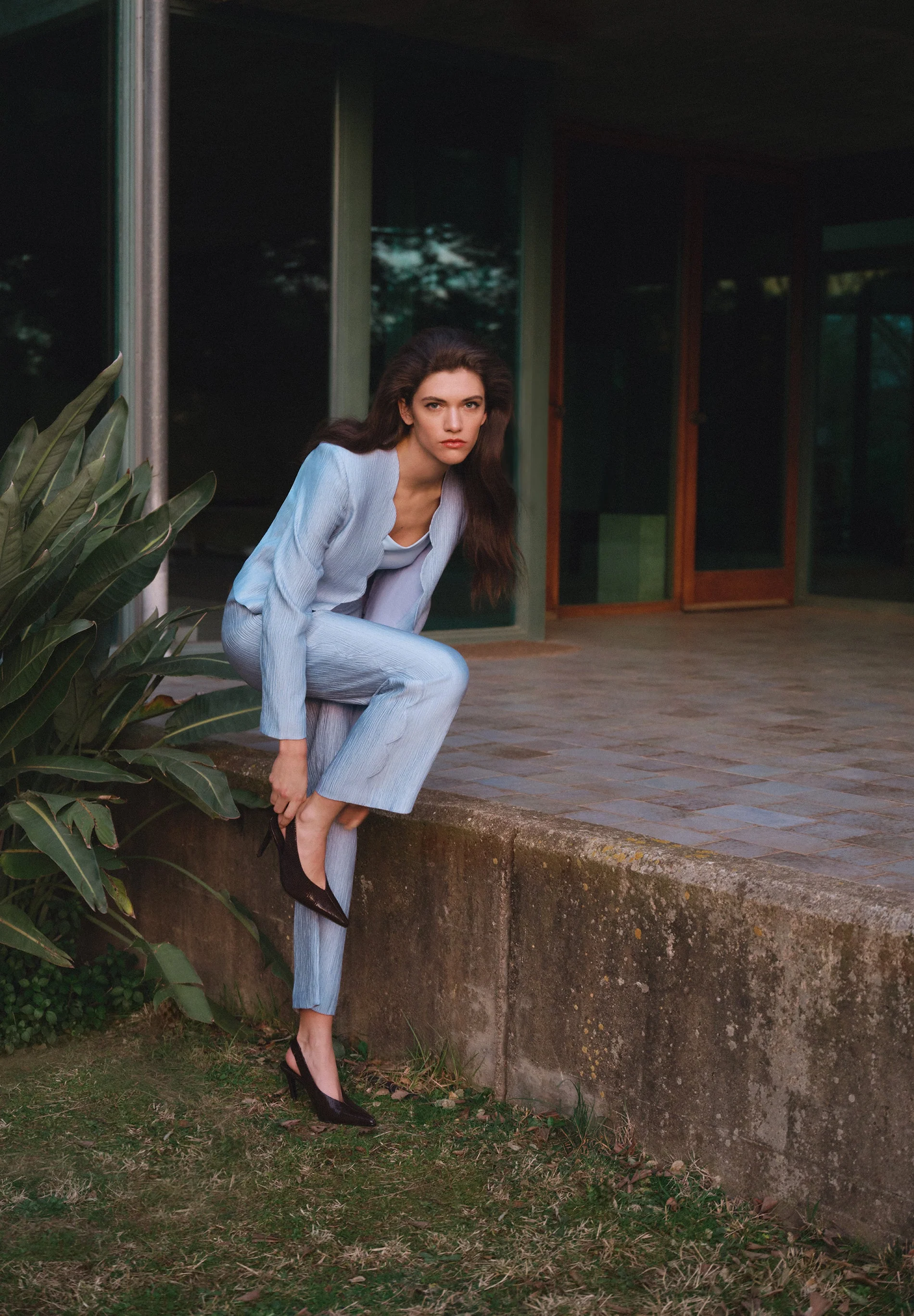 JACQUARD TROUSERS WITH SCALLOPED DETAIL - Image 6