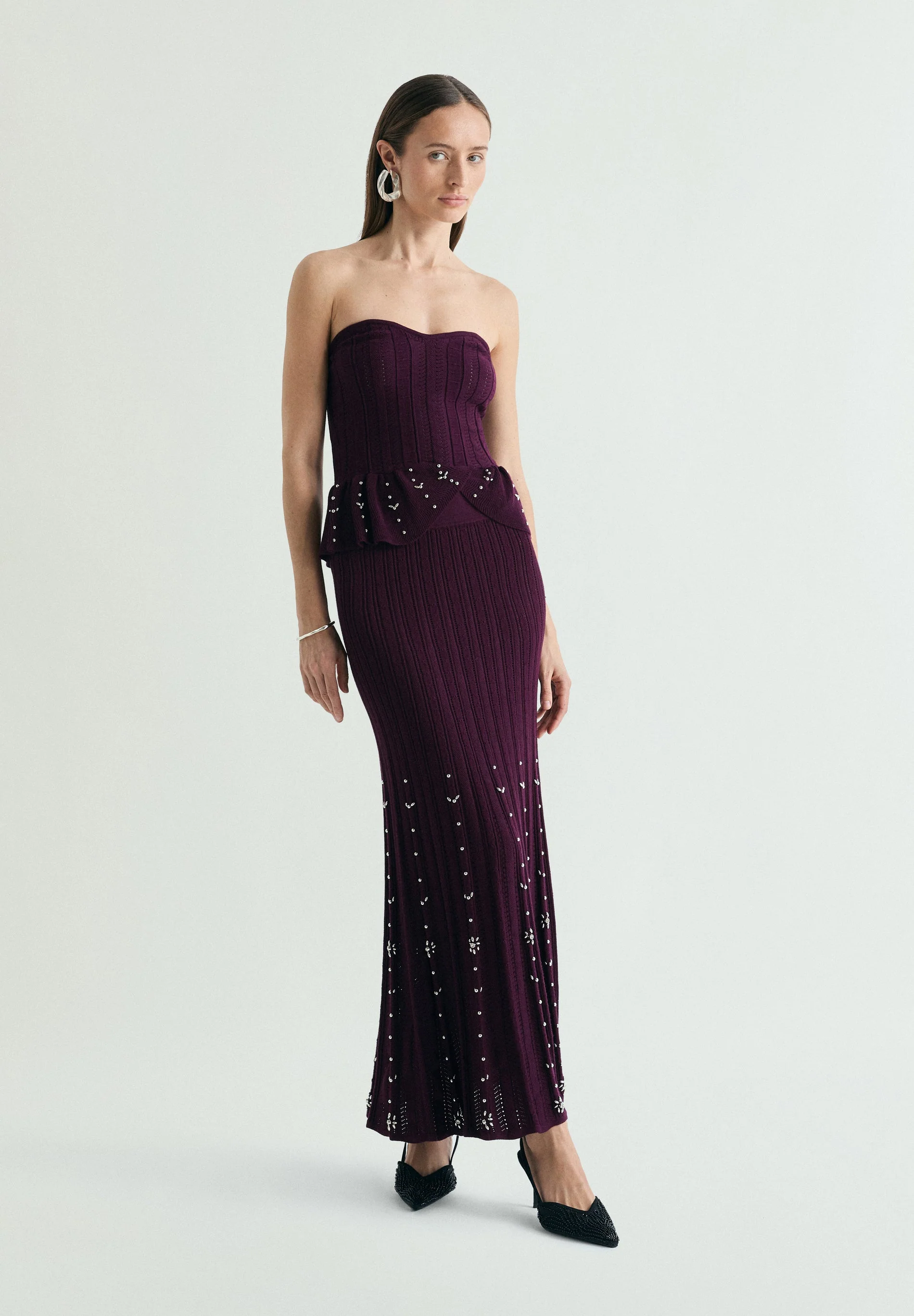 PEPLUM TOP WITH RHINESTONES - Image 2