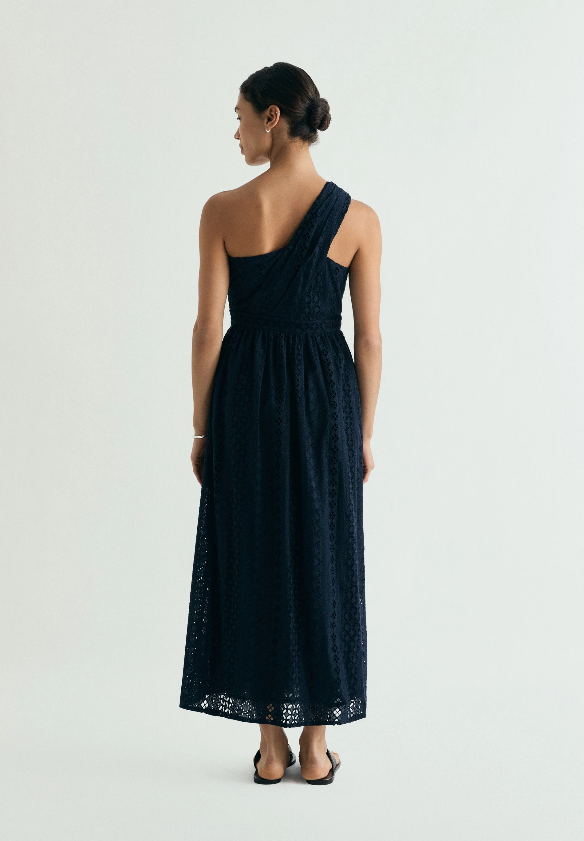 ASYMMETRIC EMBROIDERED MIDI DRESS - Image 4