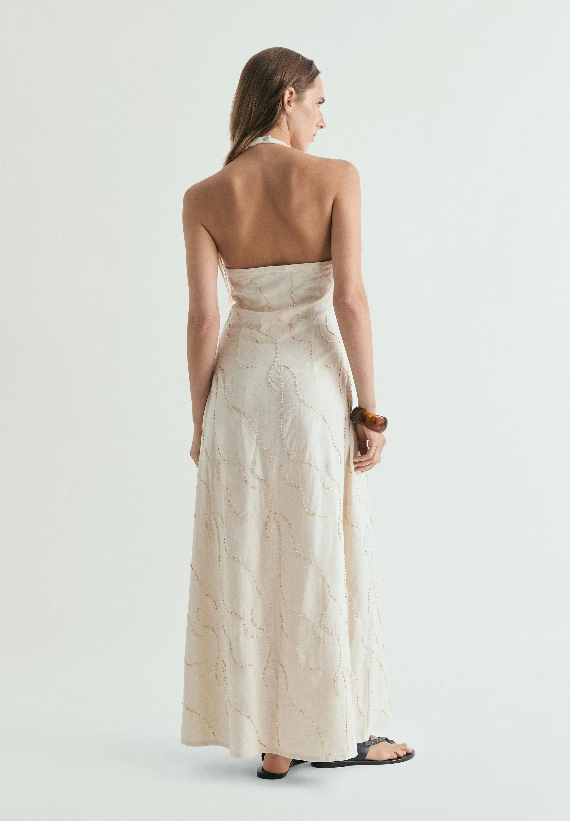BEADED HALTER DRESS - Image 6