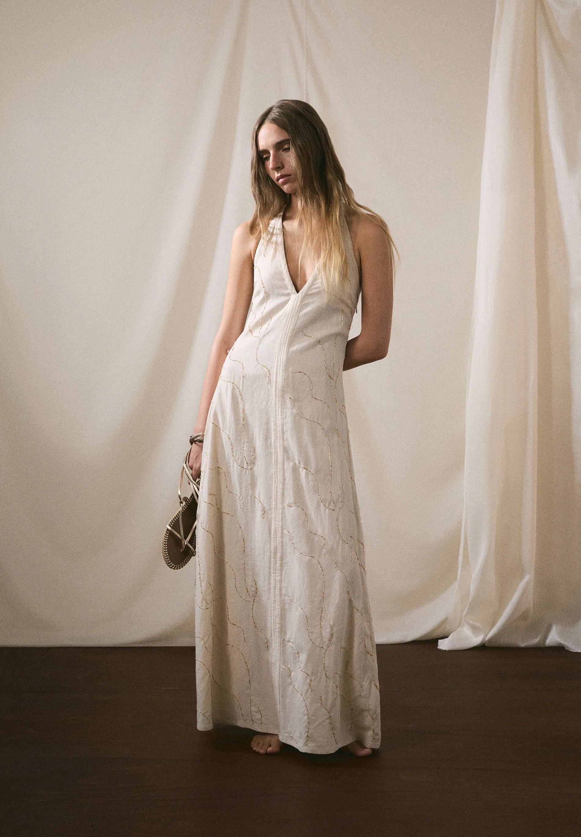 BEADED HALTER DRESS - Image 9