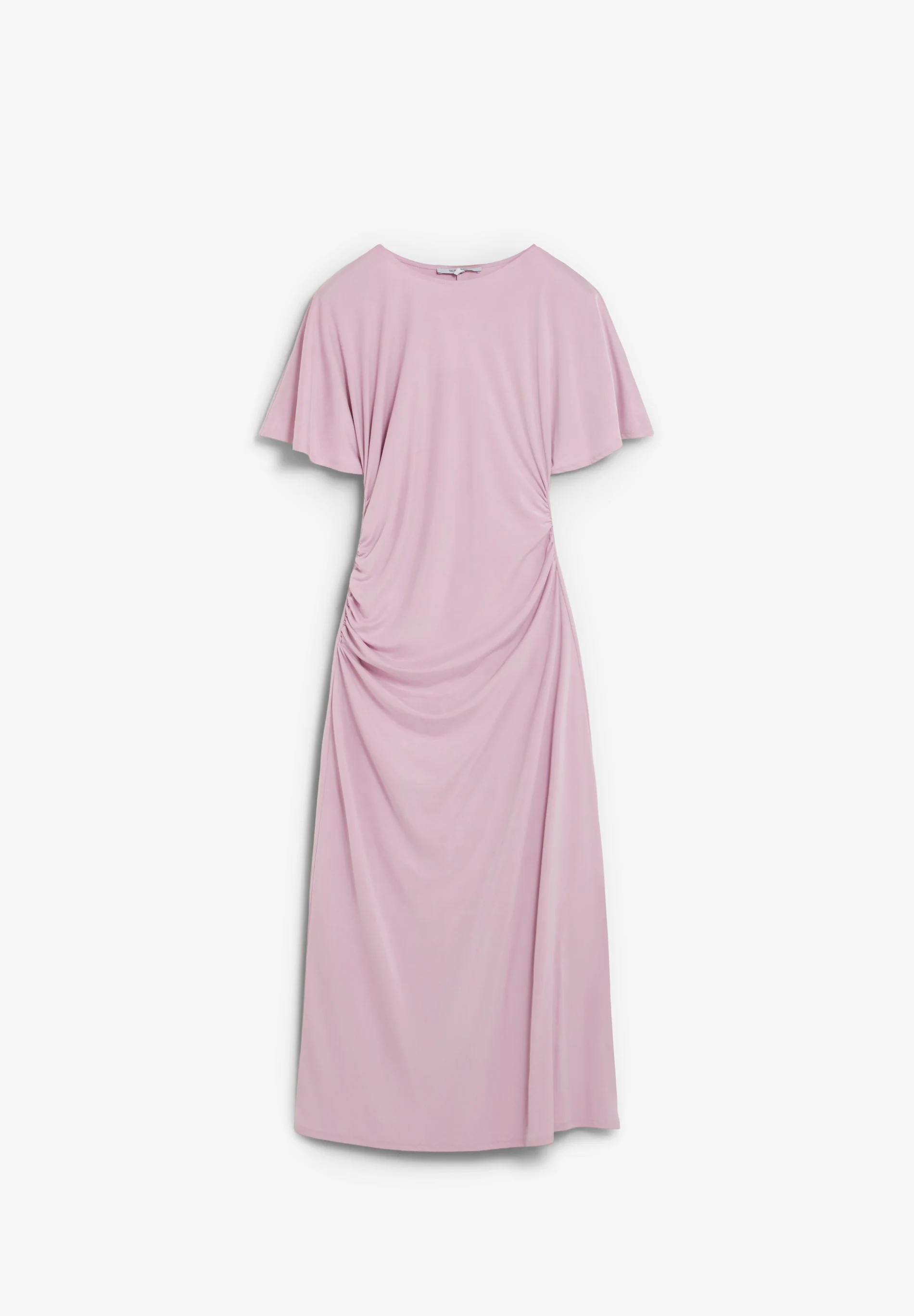 GATHERED CUPRO DRESS - Image 6