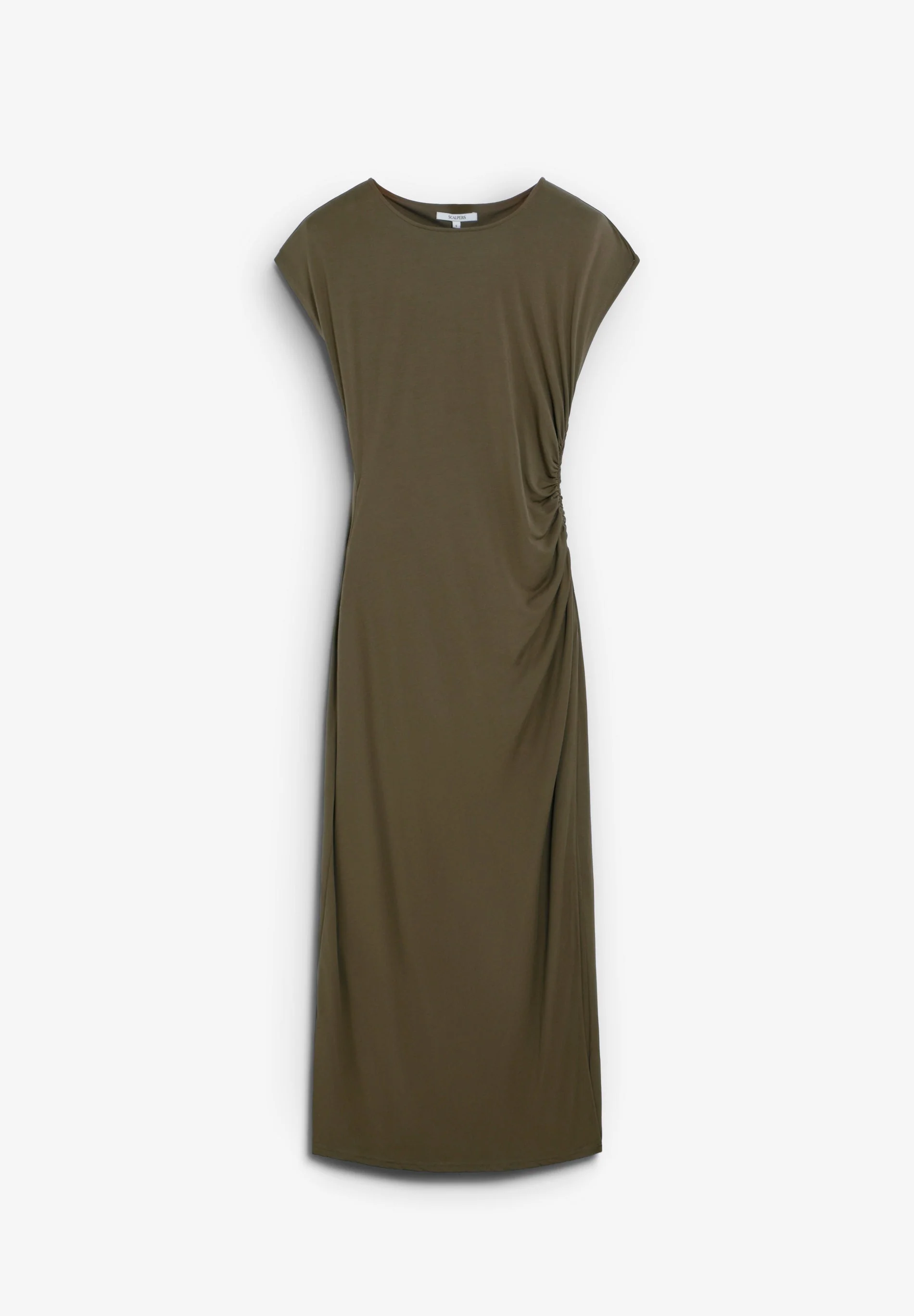 DRAPED CUPRO DRESS - Image 4