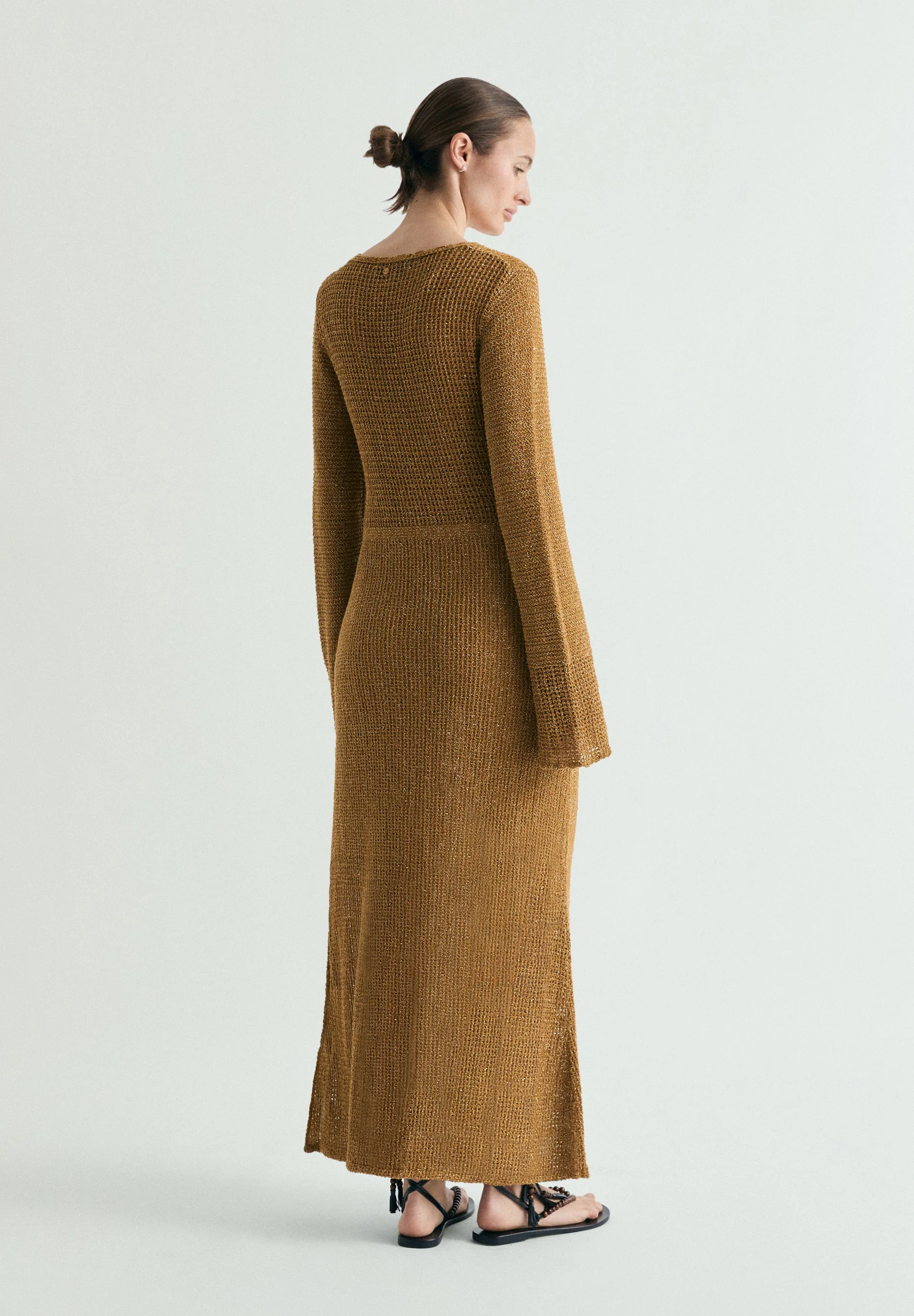 METALLIC THREAD KNIT DRESS - Image 3
