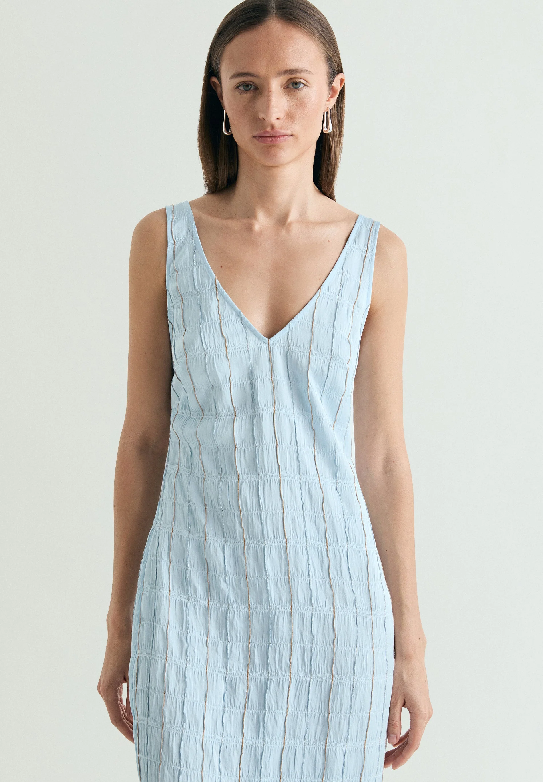 TEXTURED MIDI DRESS - Image 2