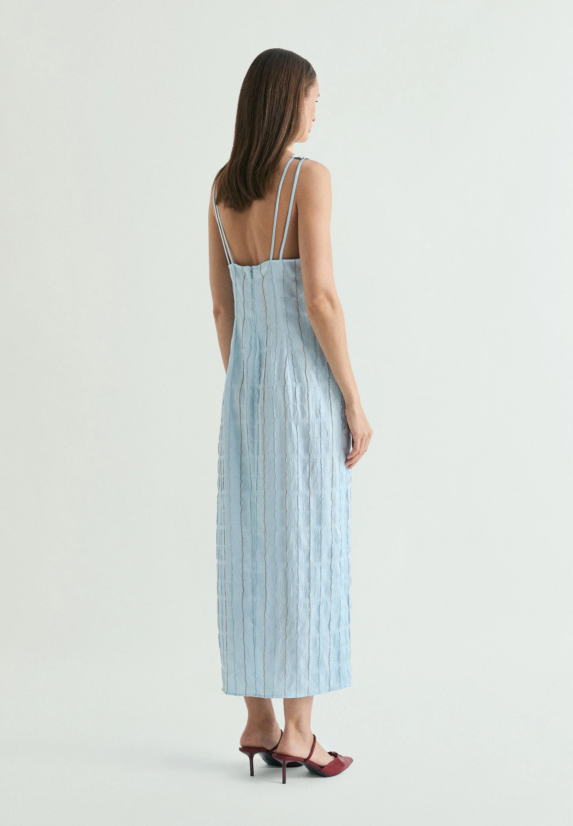 TEXTURED MIDI DRESS - Image 4