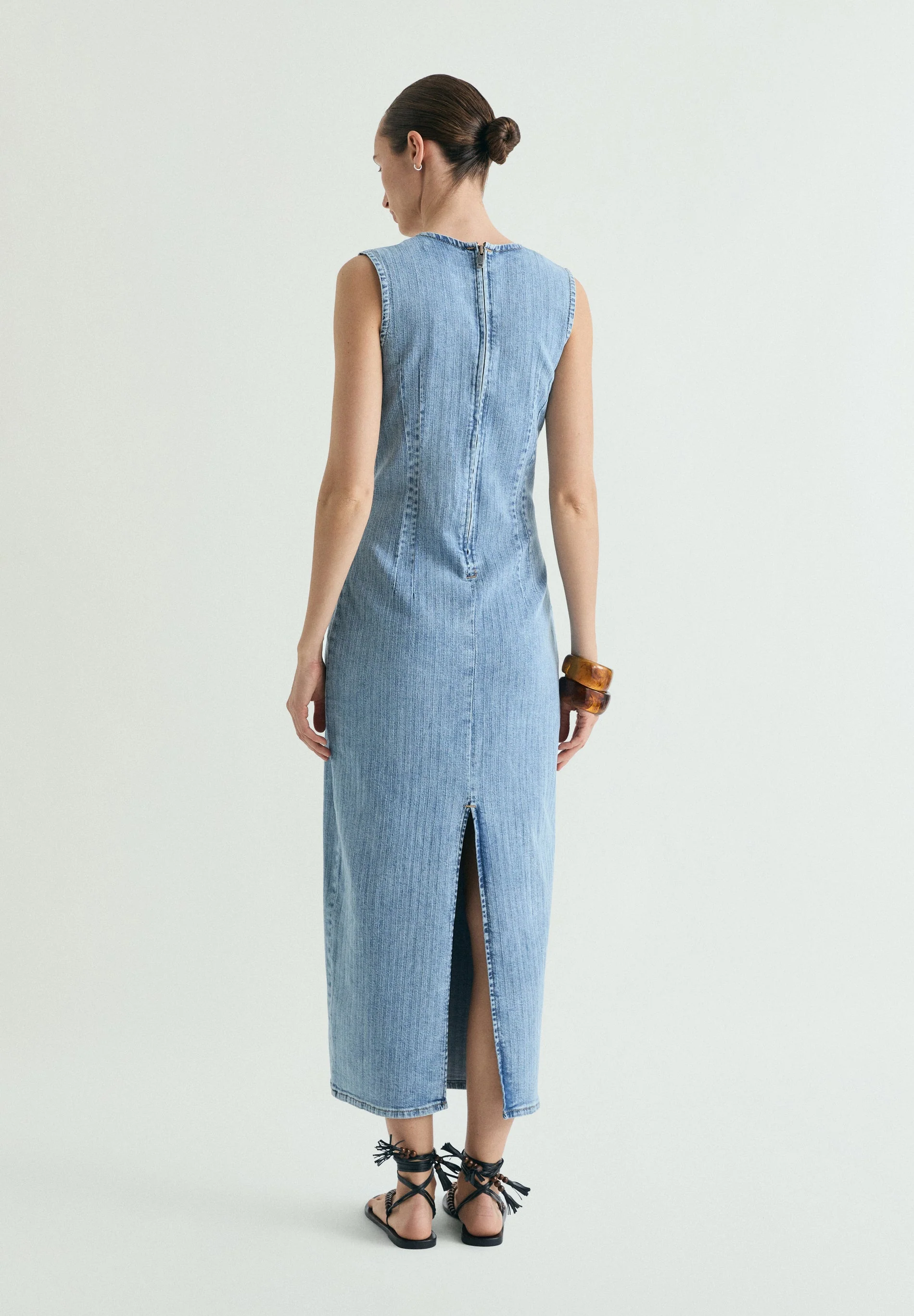 DENIM MIDI DRESS - Image 3