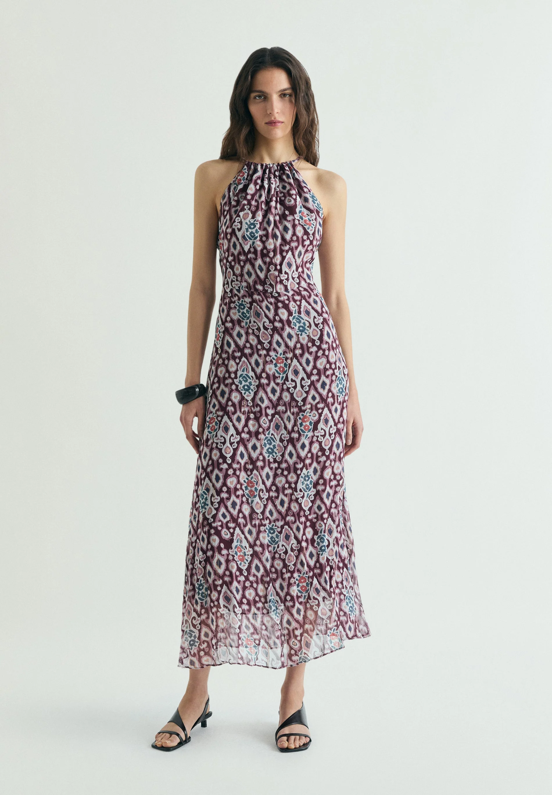 PRINTED MIDI DRESS