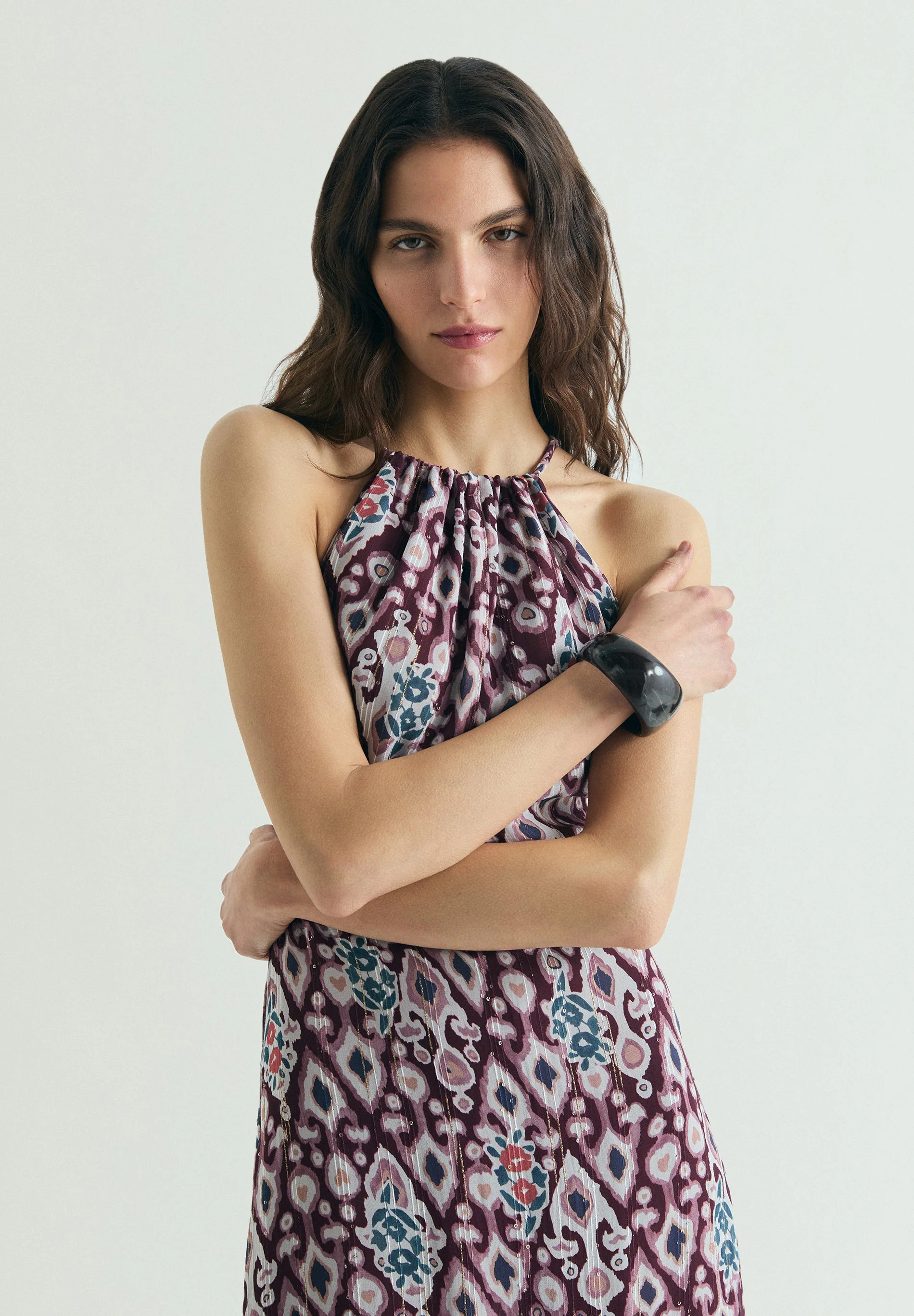 PRINTED MIDI DRESS - Image 2