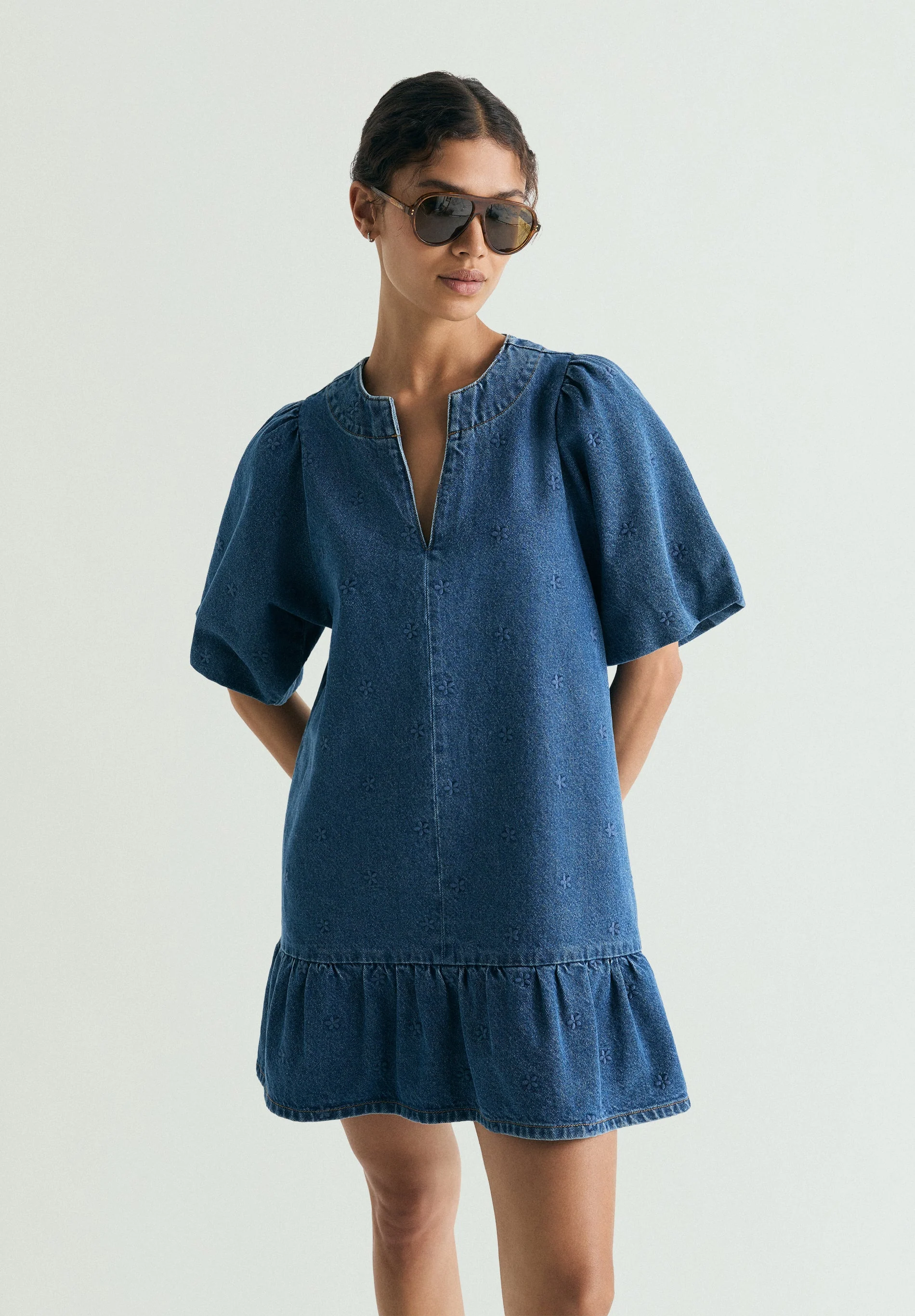 DENIM MINI DRESS