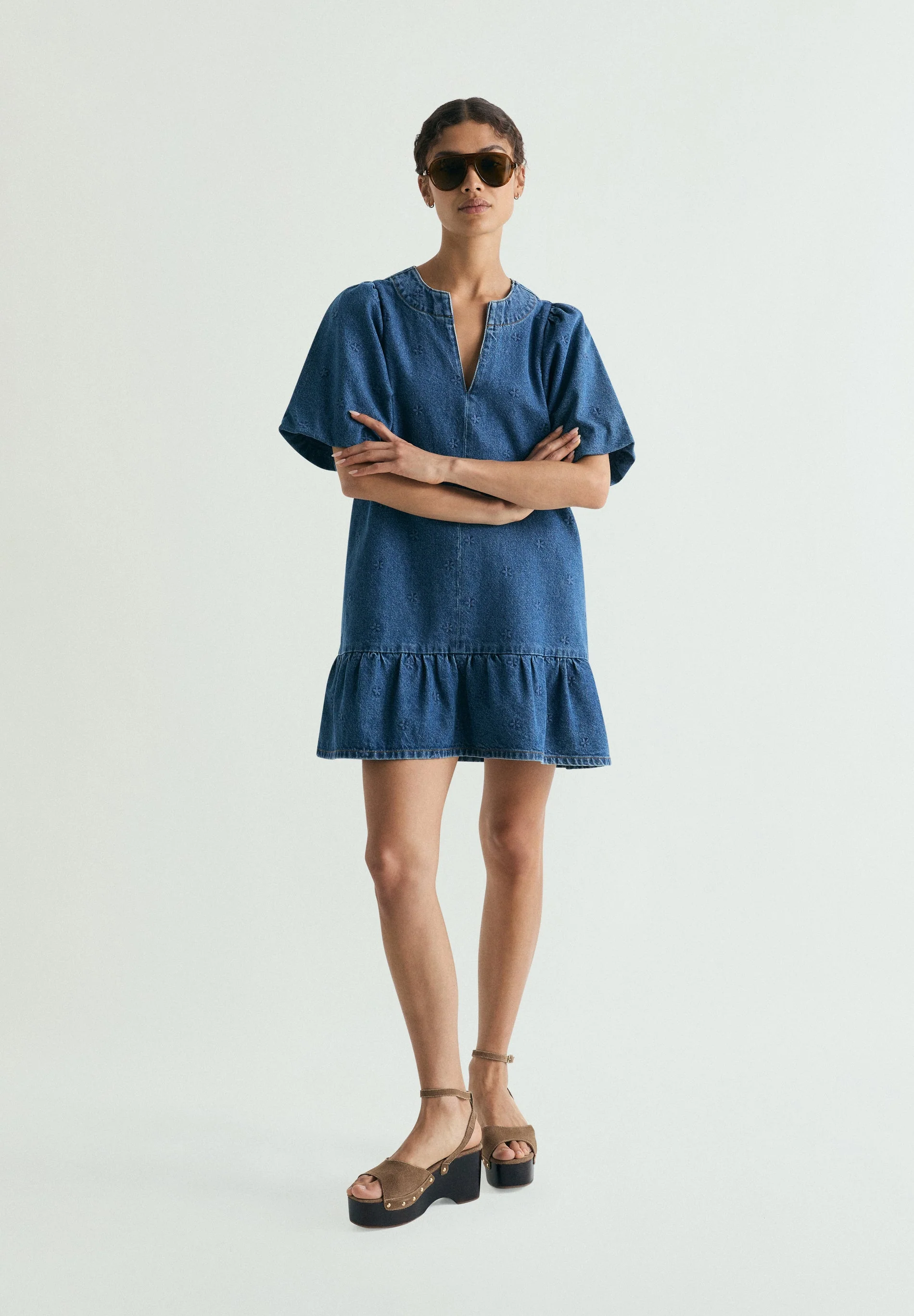 DENIM MINI DRESS - Image 2