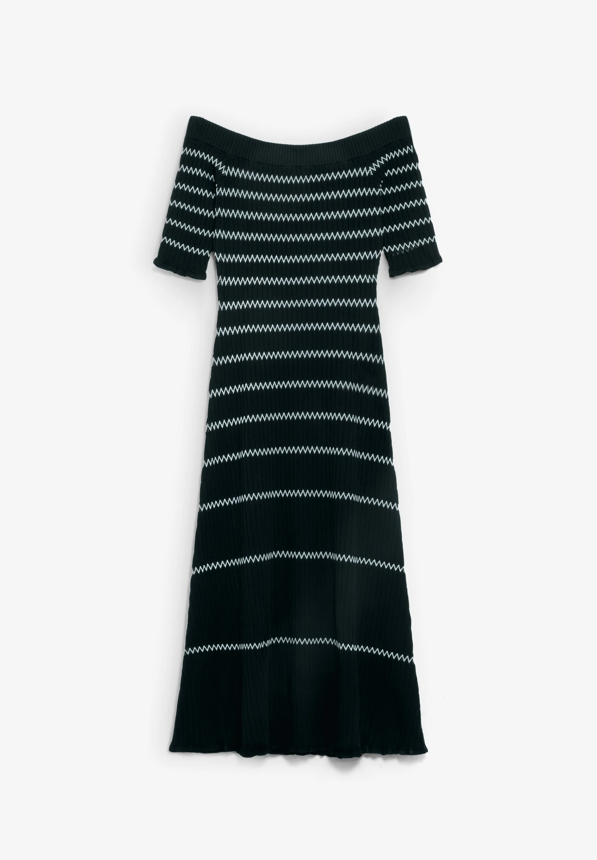 BARDOT NECKLINE KNIT DRESS - Image 6