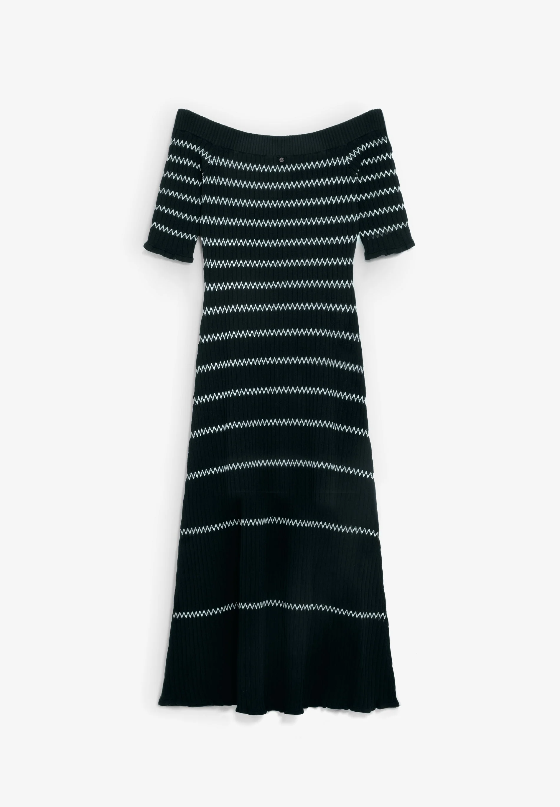 BARDOT NECKLINE KNIT DRESS - Image 7