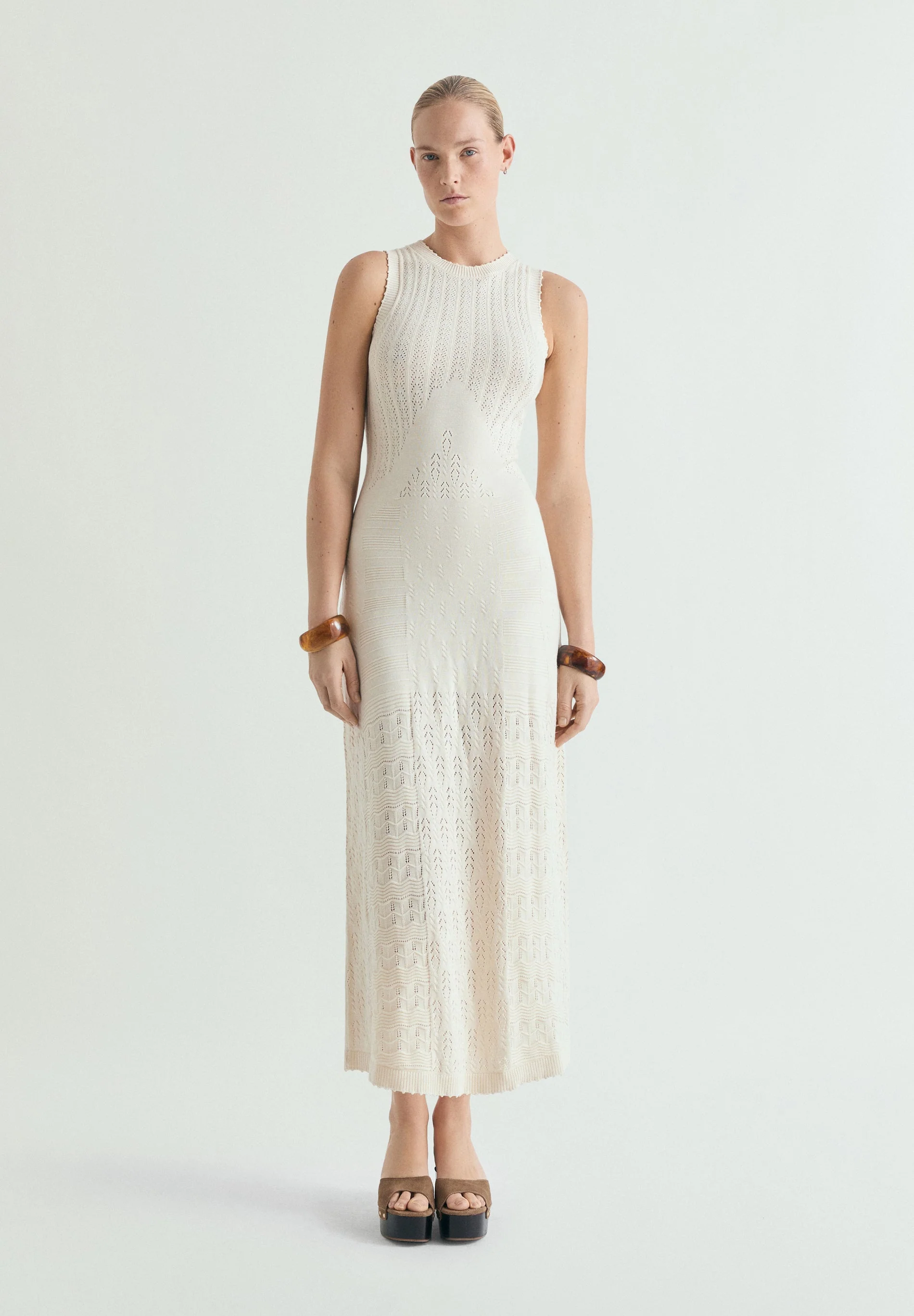 OPENWORK KNIT DRESS