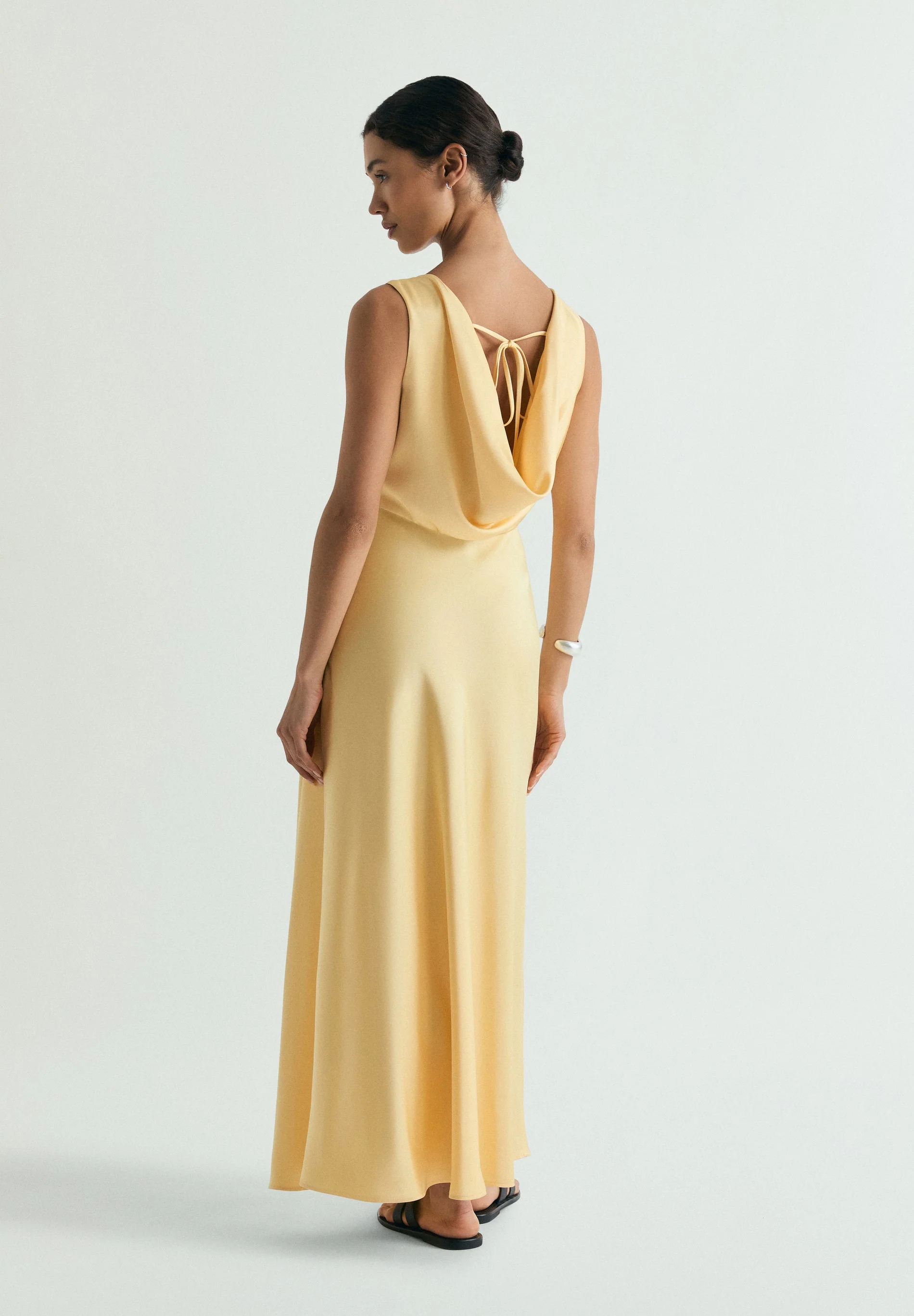 SATIN DRESS WITH OPEN BACK - Image 3