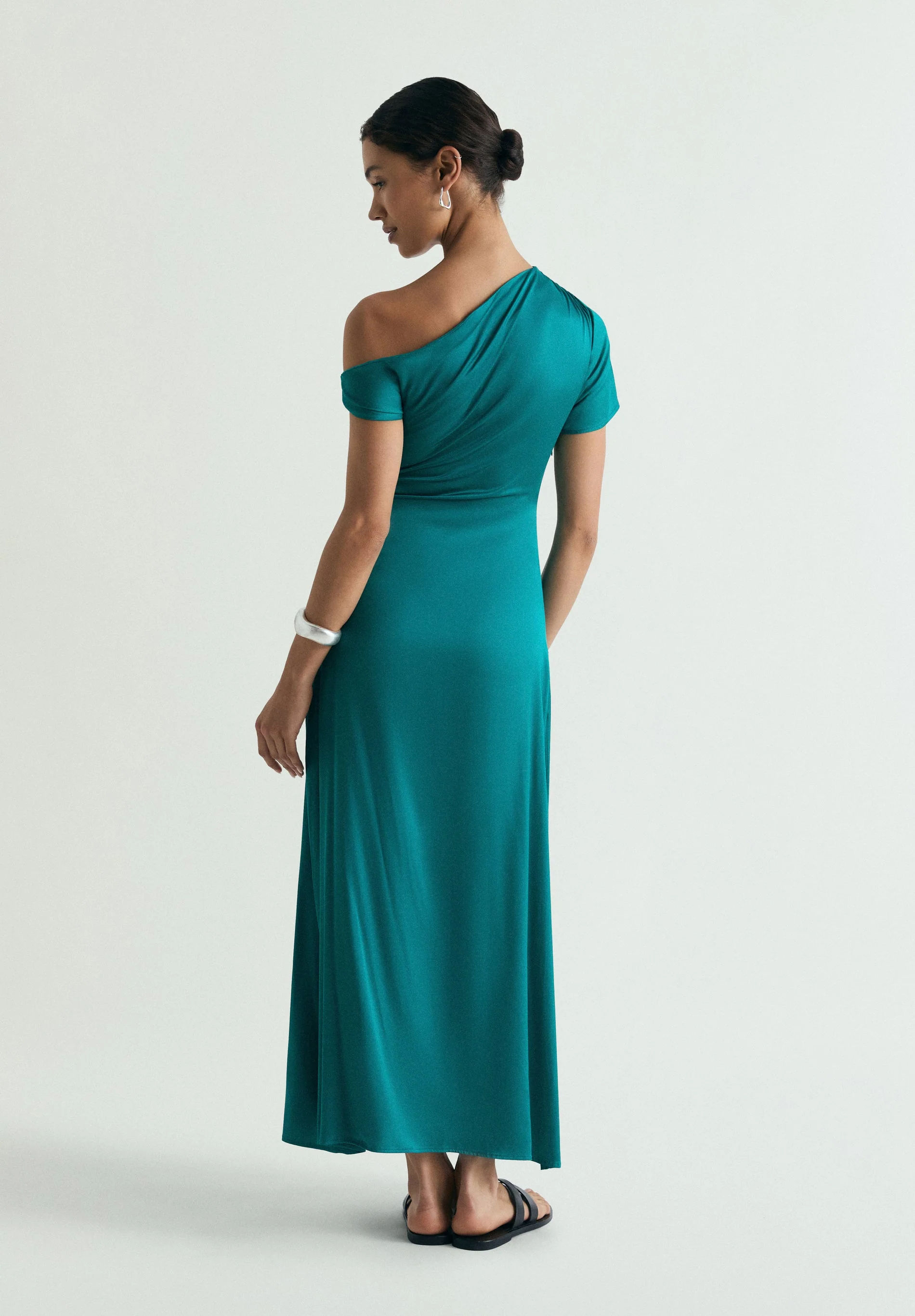 SATIN ASYMMETRIC DRESS - Image 3