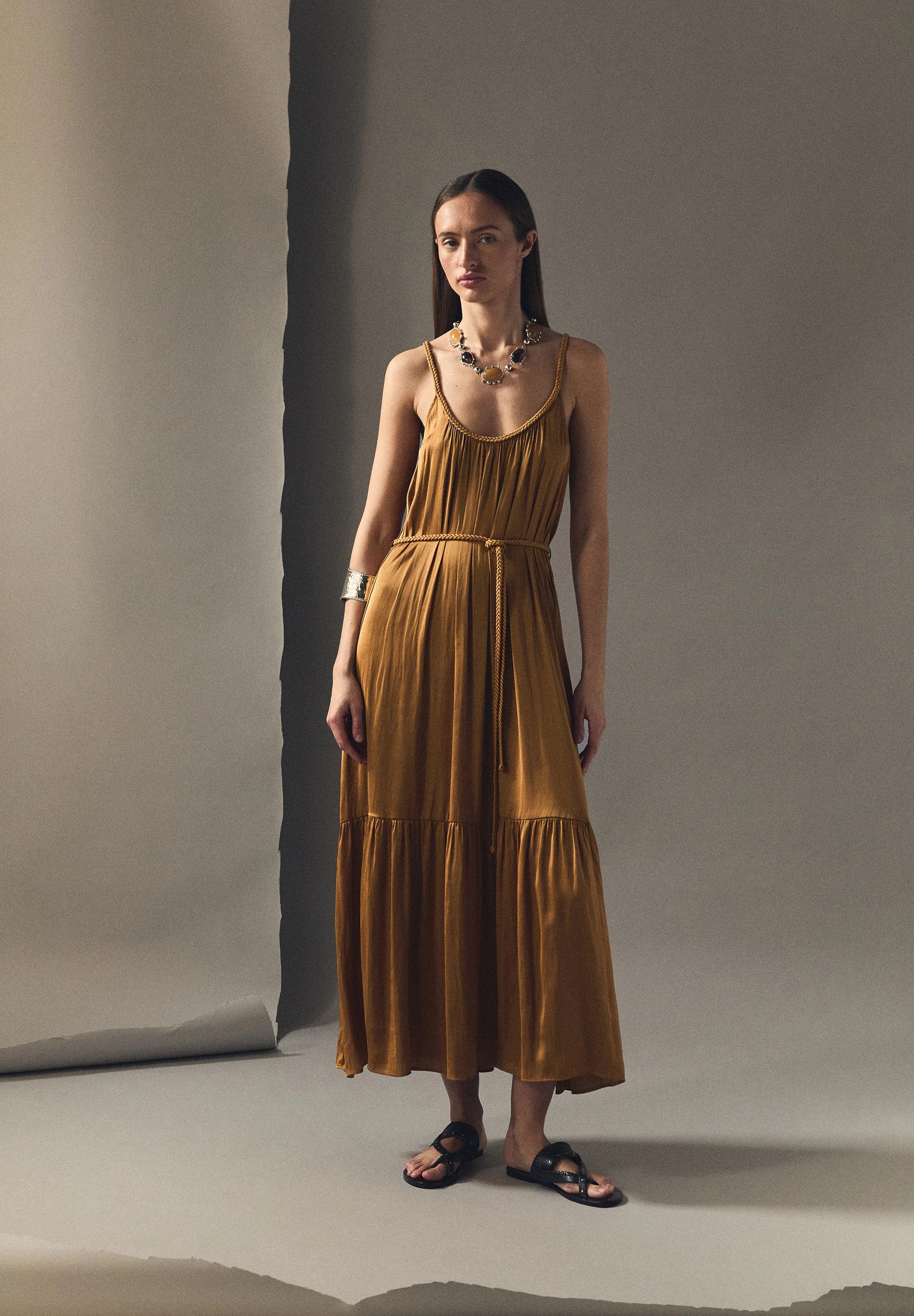 BRAIDED WAIST DRESS