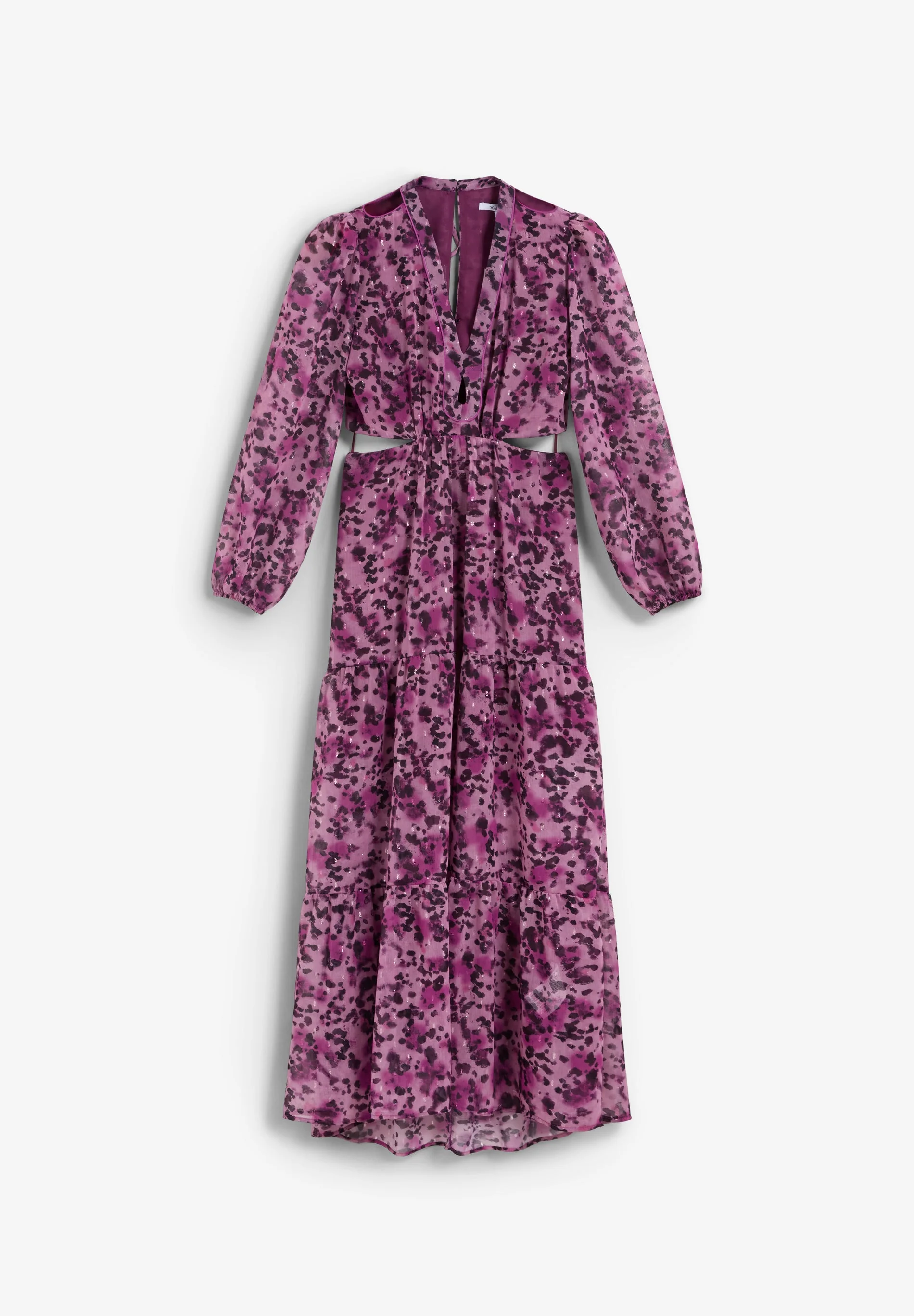 PRINTED MIDI DRESS WITH OPENINGS - Image 6
