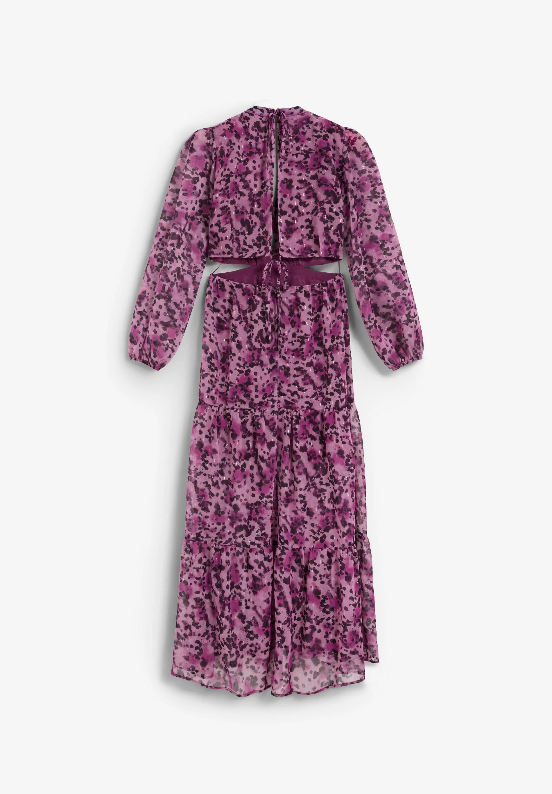 PRINTED MIDI DRESS WITH OPENINGS - Image 7